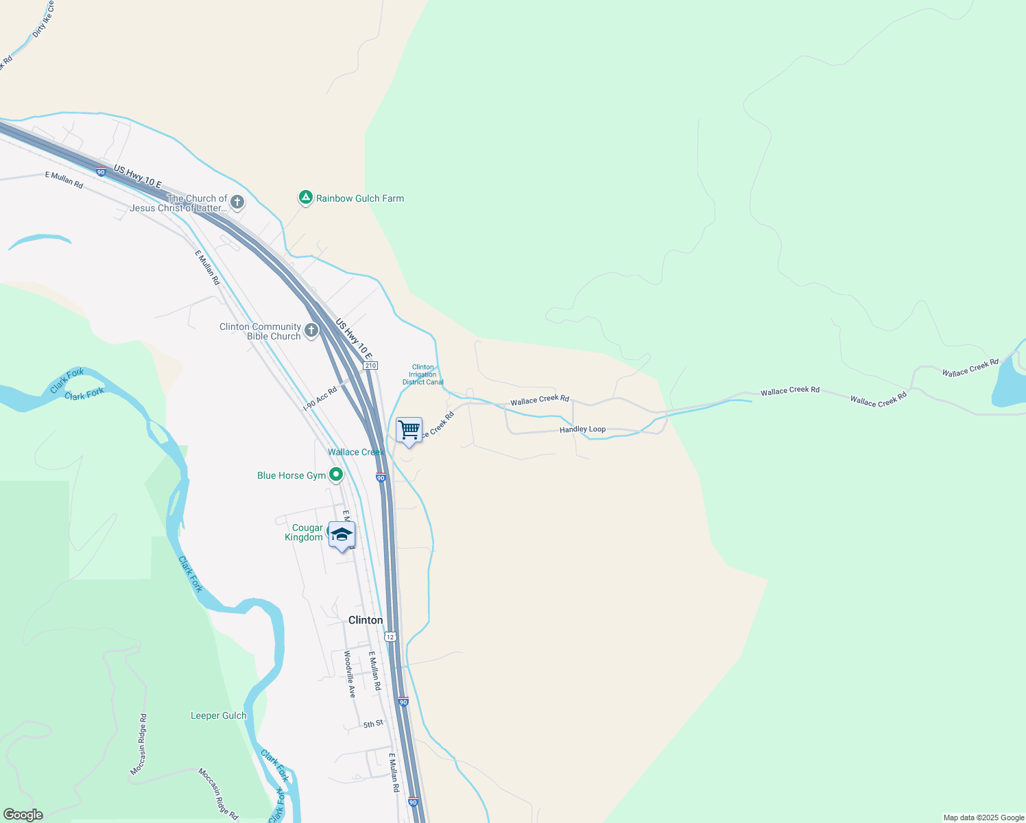 map of restaurants, bars, coffee shops, grocery stores, and more near 20918 Handley Loop in Clinton
