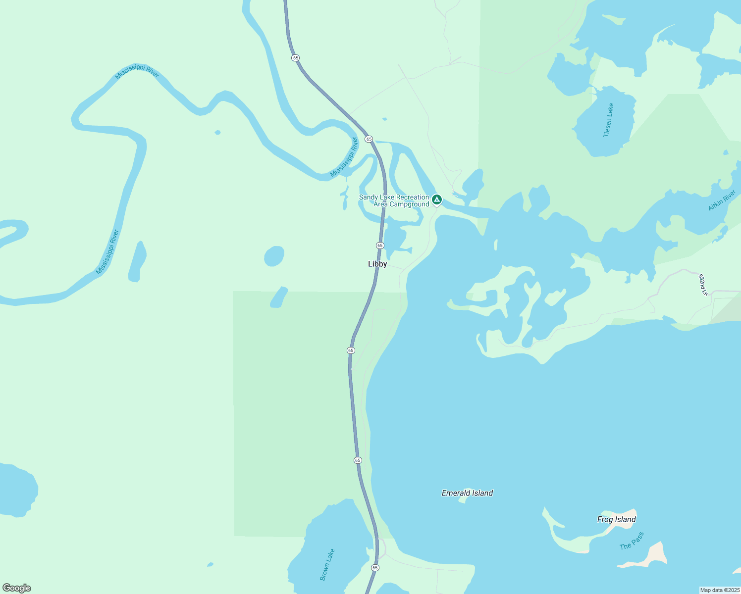 map of restaurants, bars, coffee shops, grocery stores, and more near 52984 Minnesota 65 in McGregor
