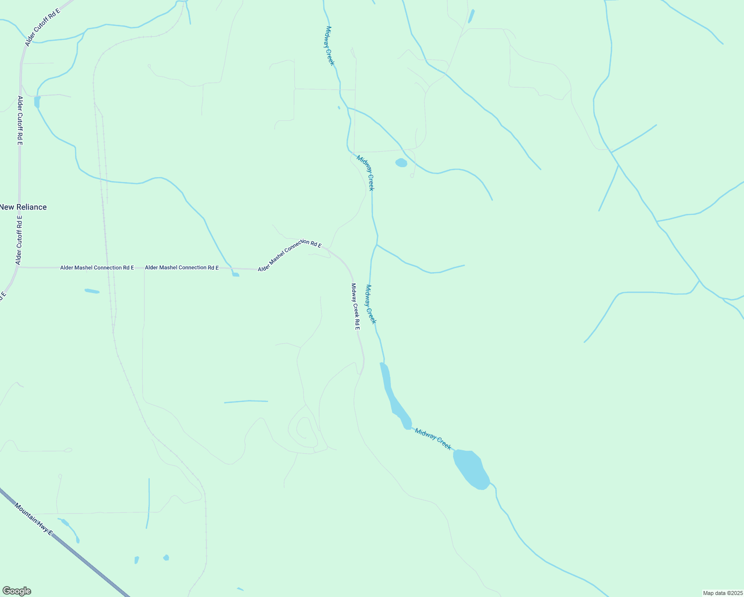 map of restaurants, bars, coffee shops, grocery stores, and more near 49709 Midway Creek Rd E in Eatonville