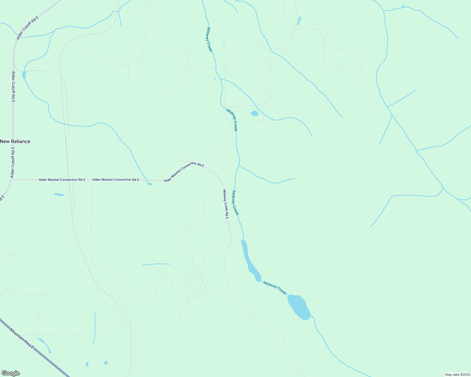 map of restaurants, bars, coffee shops, grocery stores, and more near 49709 Midway Creek Road East in Eatonville