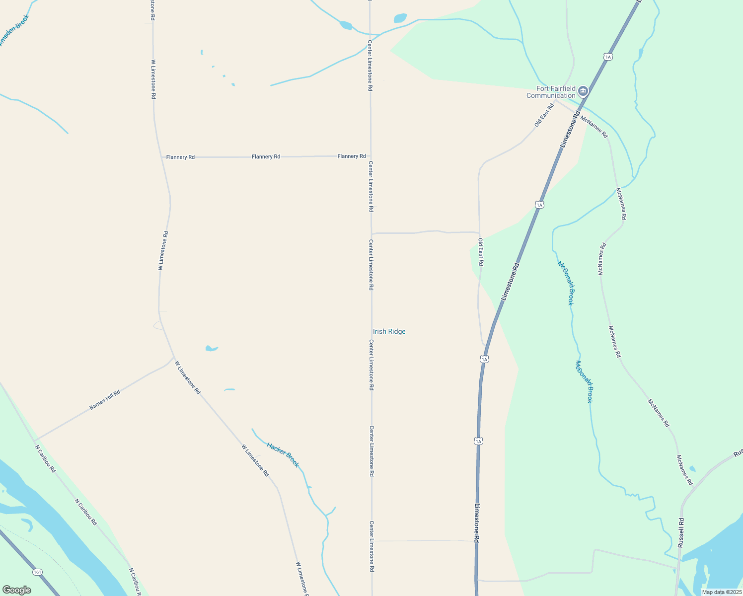 map of restaurants, bars, coffee shops, grocery stores, and more near 187 Center Limestone Road in Fort Fairfield
