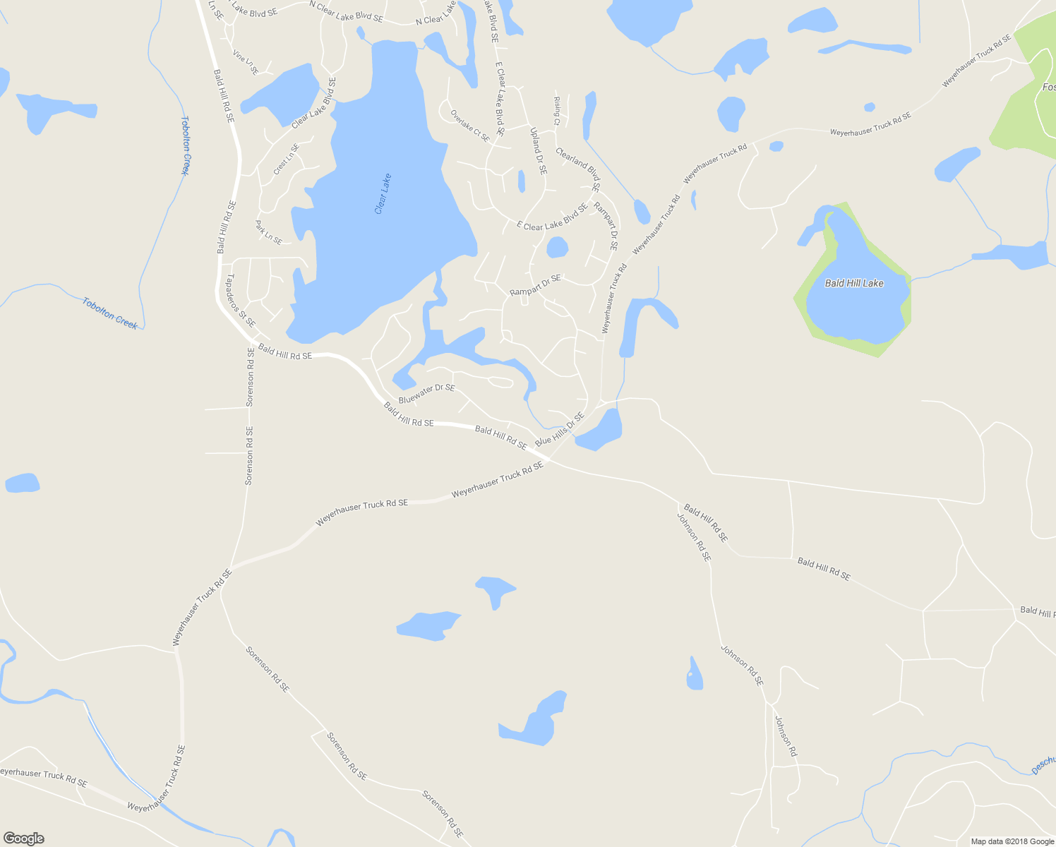 map of restaurants, bars, coffee shops, grocery stores, and more near 22524 Bluewater Drive Southeast in Yelm