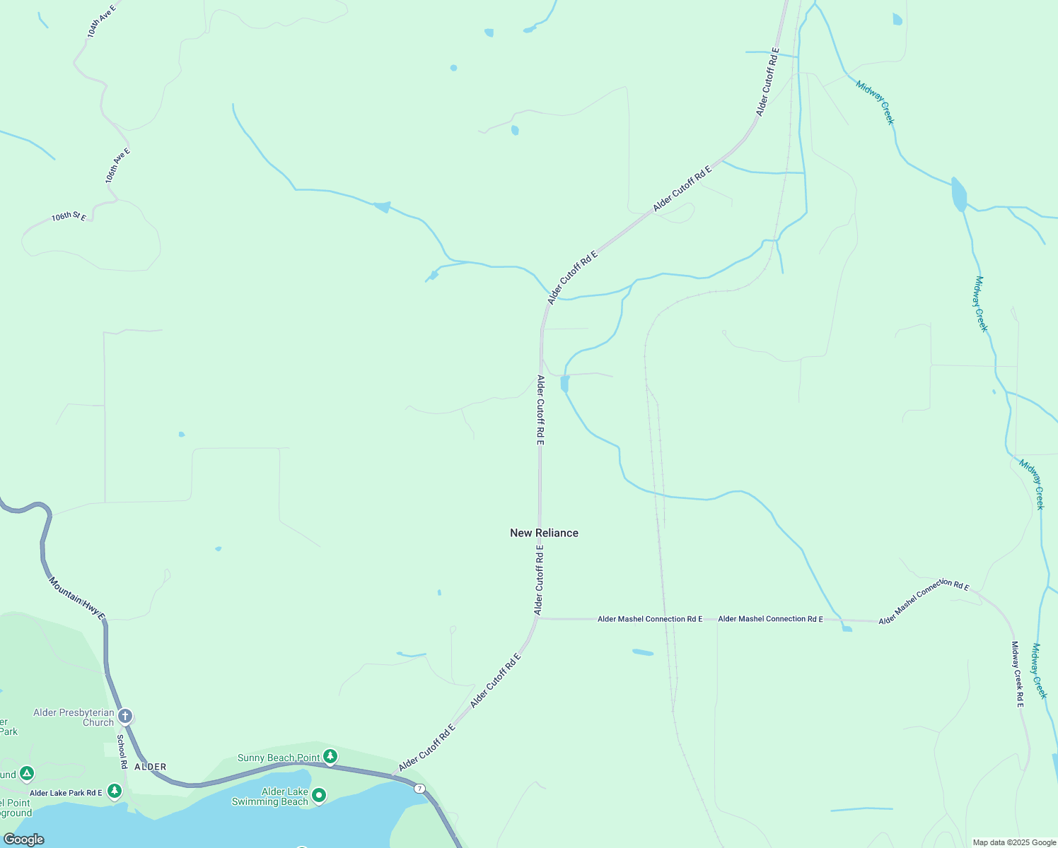map of restaurants, bars, coffee shops, grocery stores, and more near 12516 486th Street East in Eatonville