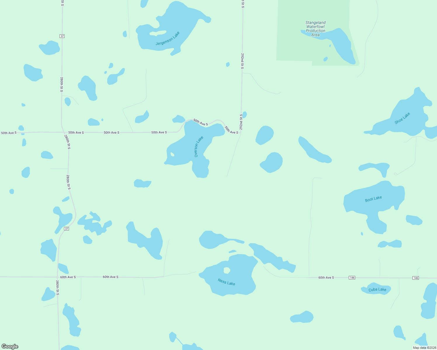 map of restaurants, bars, coffee shops, grocery stores, and more near 29251 50th Avenue South in Lake Park