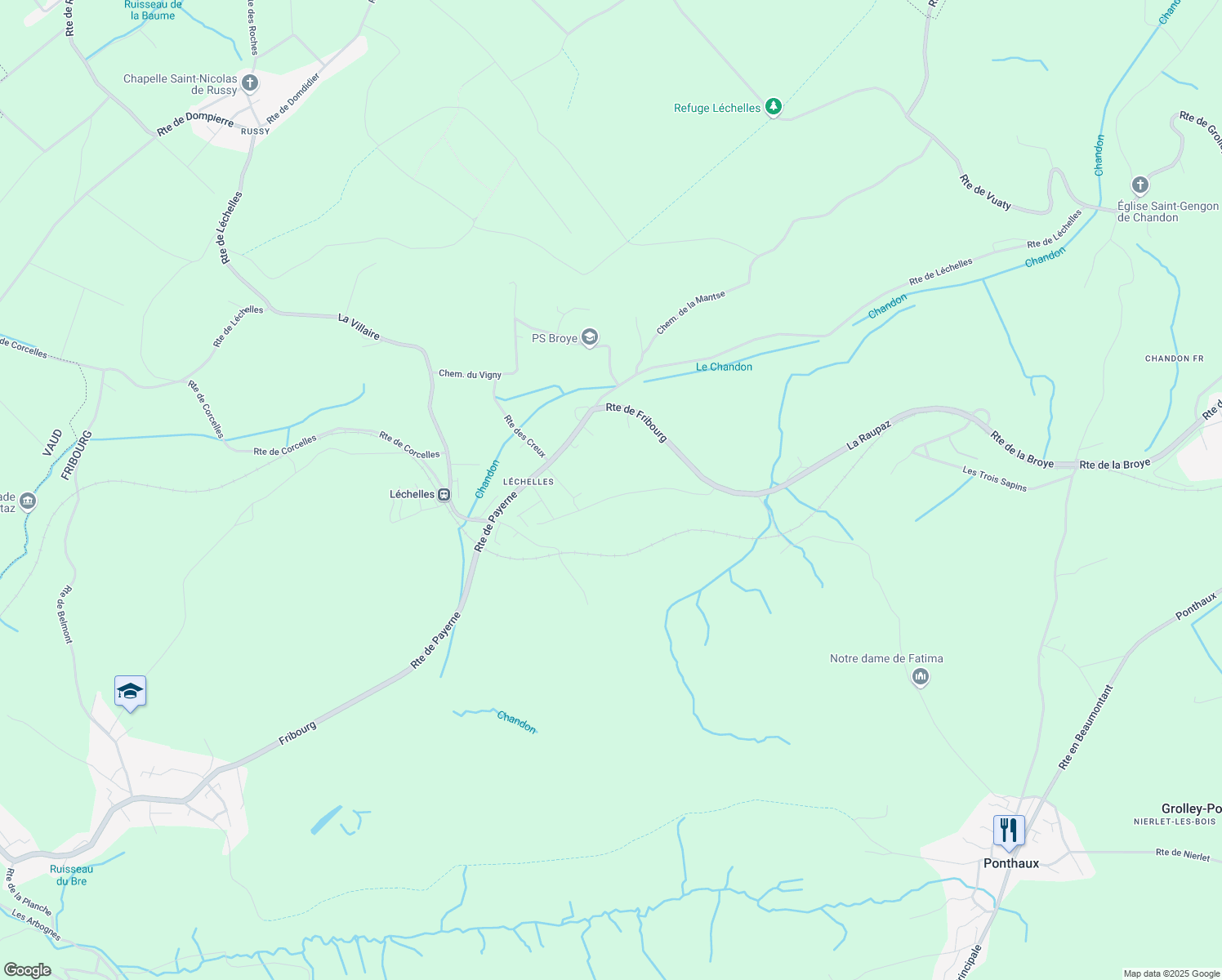 map of restaurants, bars, coffee shops, grocery stores, and more near in Léchelles