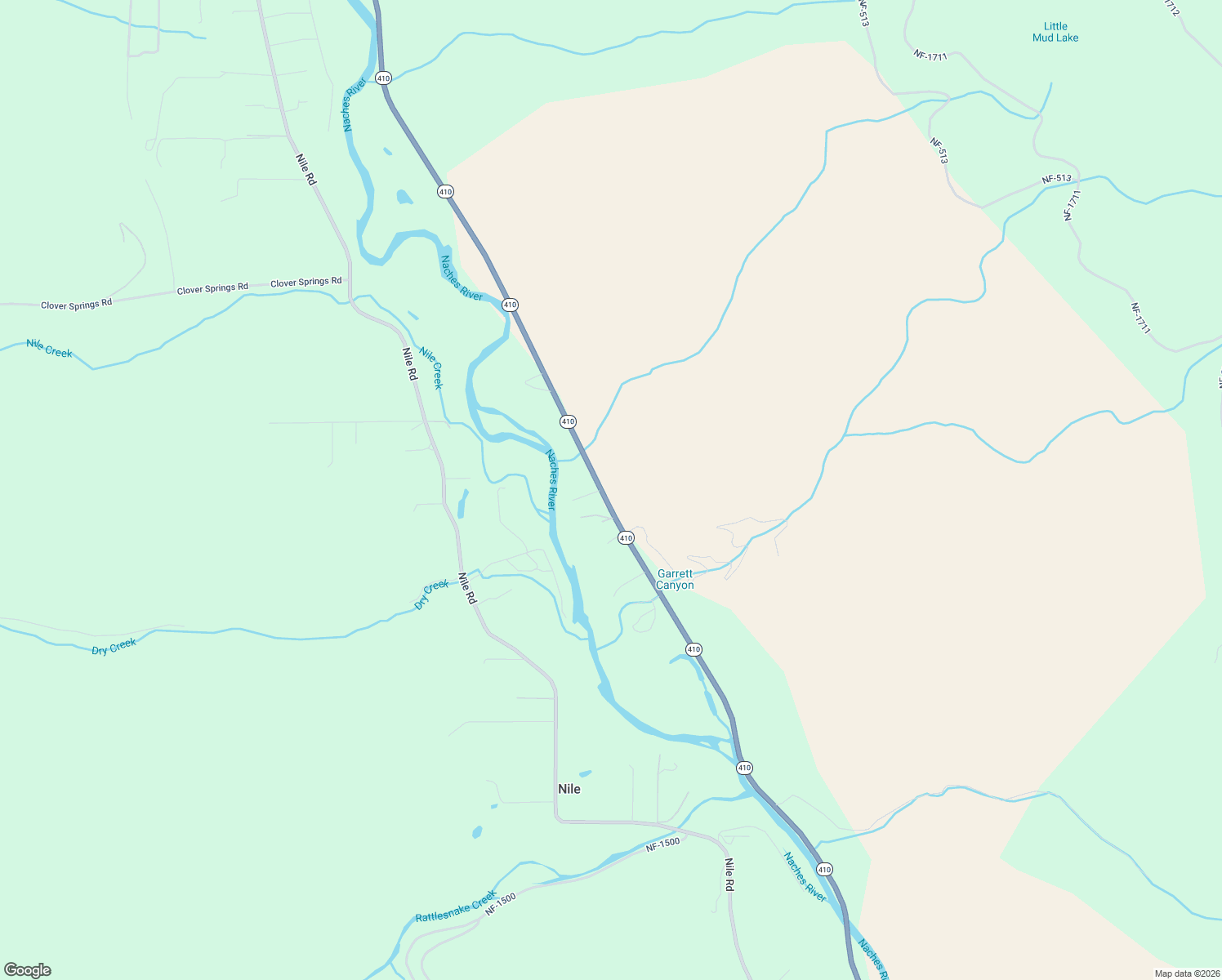 map of restaurants, bars, coffee shops, grocery stores, and more near 10487 Washington 410 in Naches