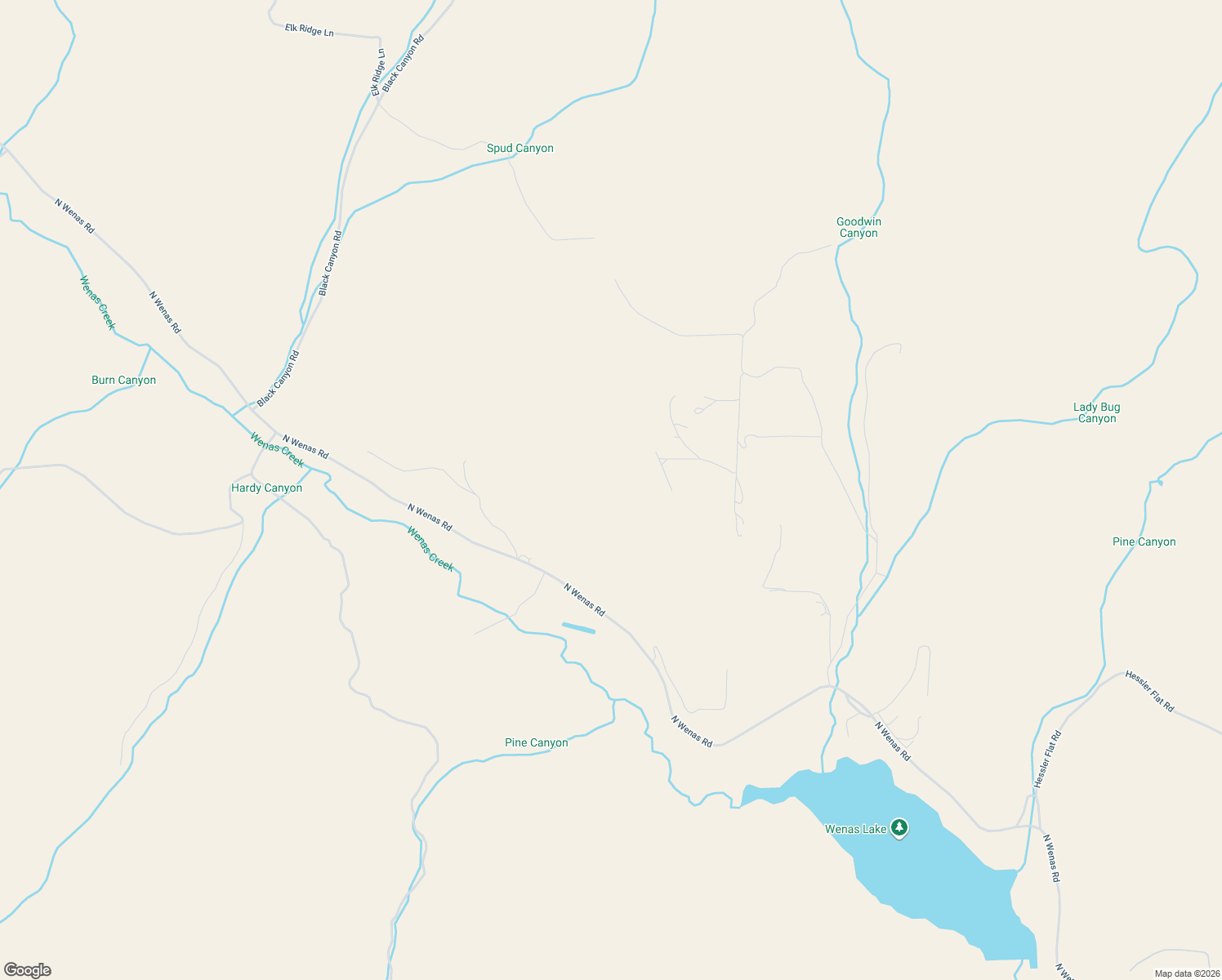 map of restaurants, bars, coffee shops, grocery stores, and more near 16709 North Wenas Road in Selah