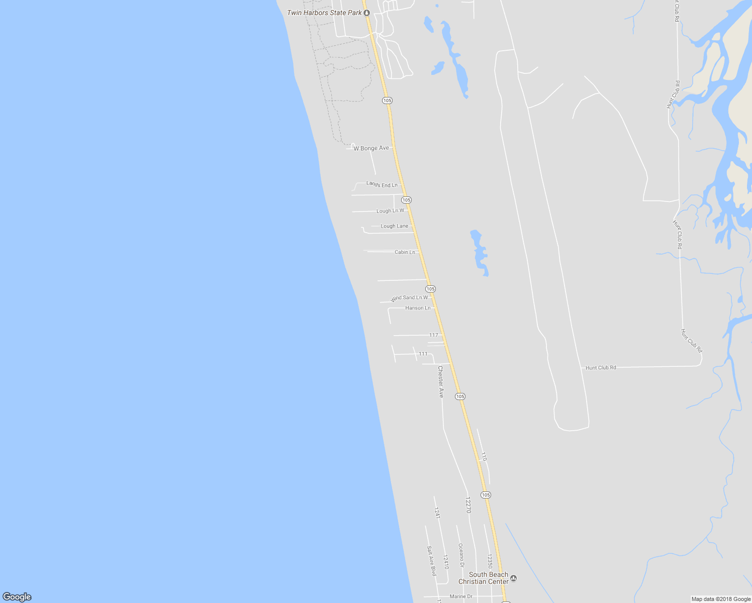 map of restaurants, bars, coffee shops, grocery stores, and more near 401 Wind Sand Lane West in Grayland