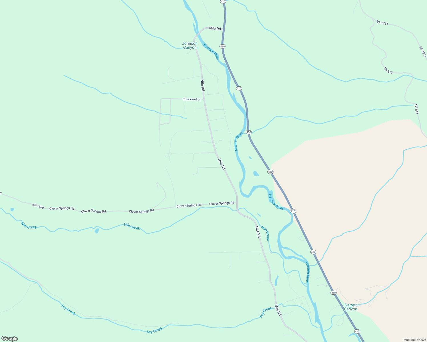 map of restaurants, bars, coffee shops, grocery stores, and more near 110 Mimar Lane in Naches