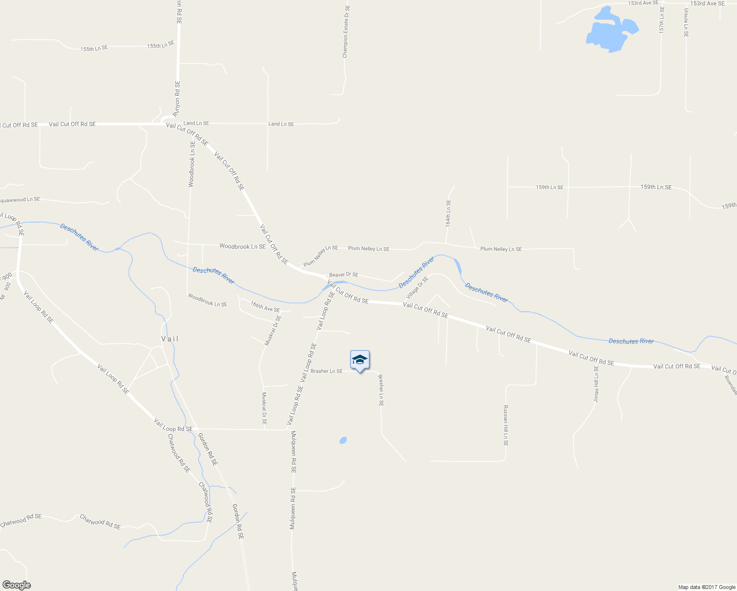 map of restaurants, bars, coffee shops, grocery stores, and more near 14310 Vail Cut Off Road Southeast in Rainier