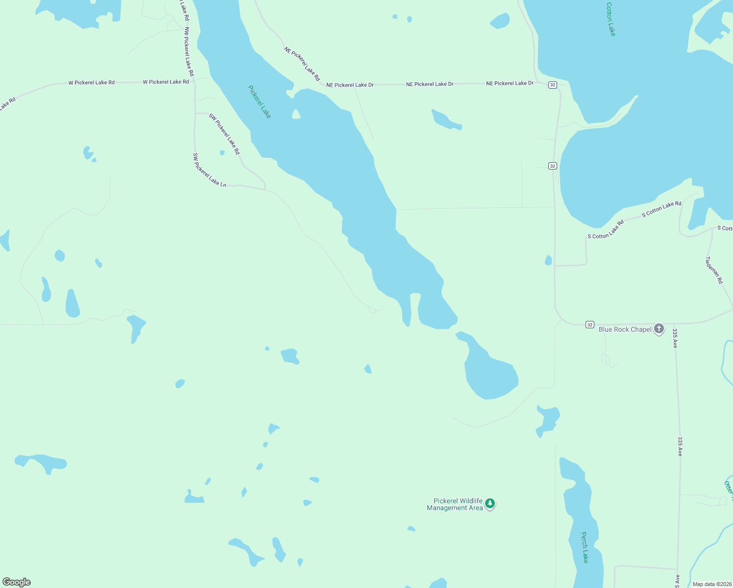 map of restaurants, bars, coffee shops, grocery stores, and more near 32348 Southwest Pickerel Lake Road in Detroit Lakes