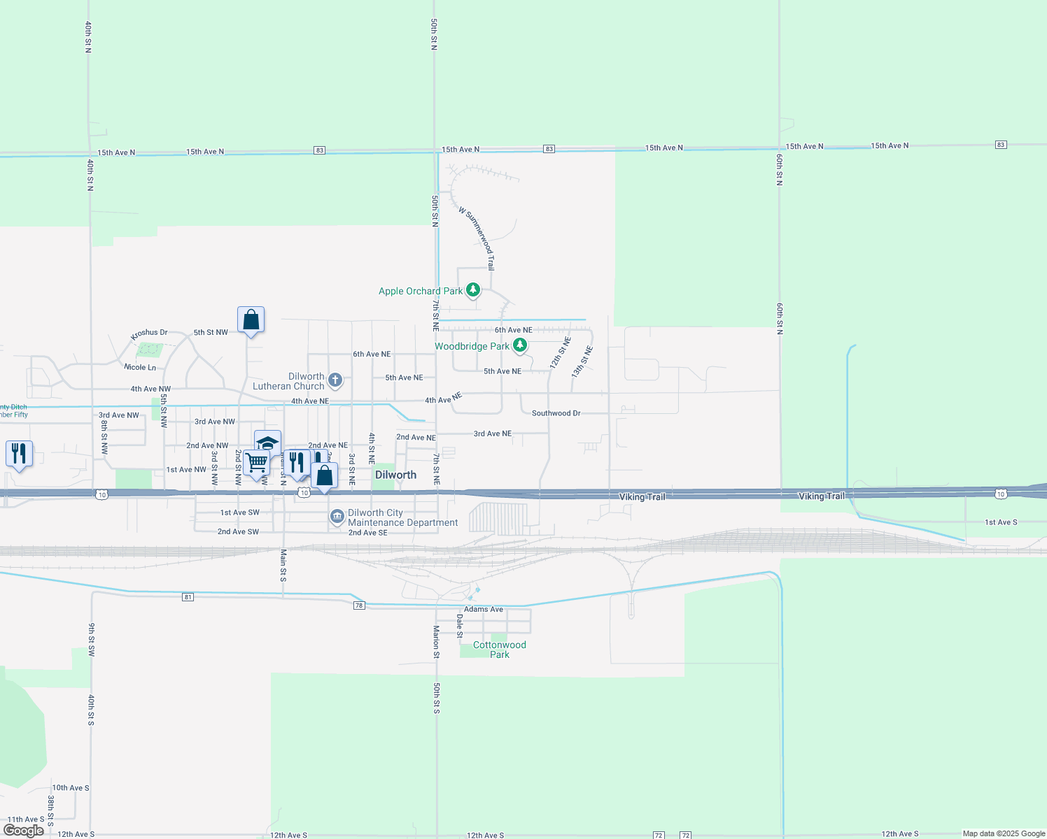 map of restaurants, bars, coffee shops, grocery stores, and more near 1019 Southwood Dr in Dilworth