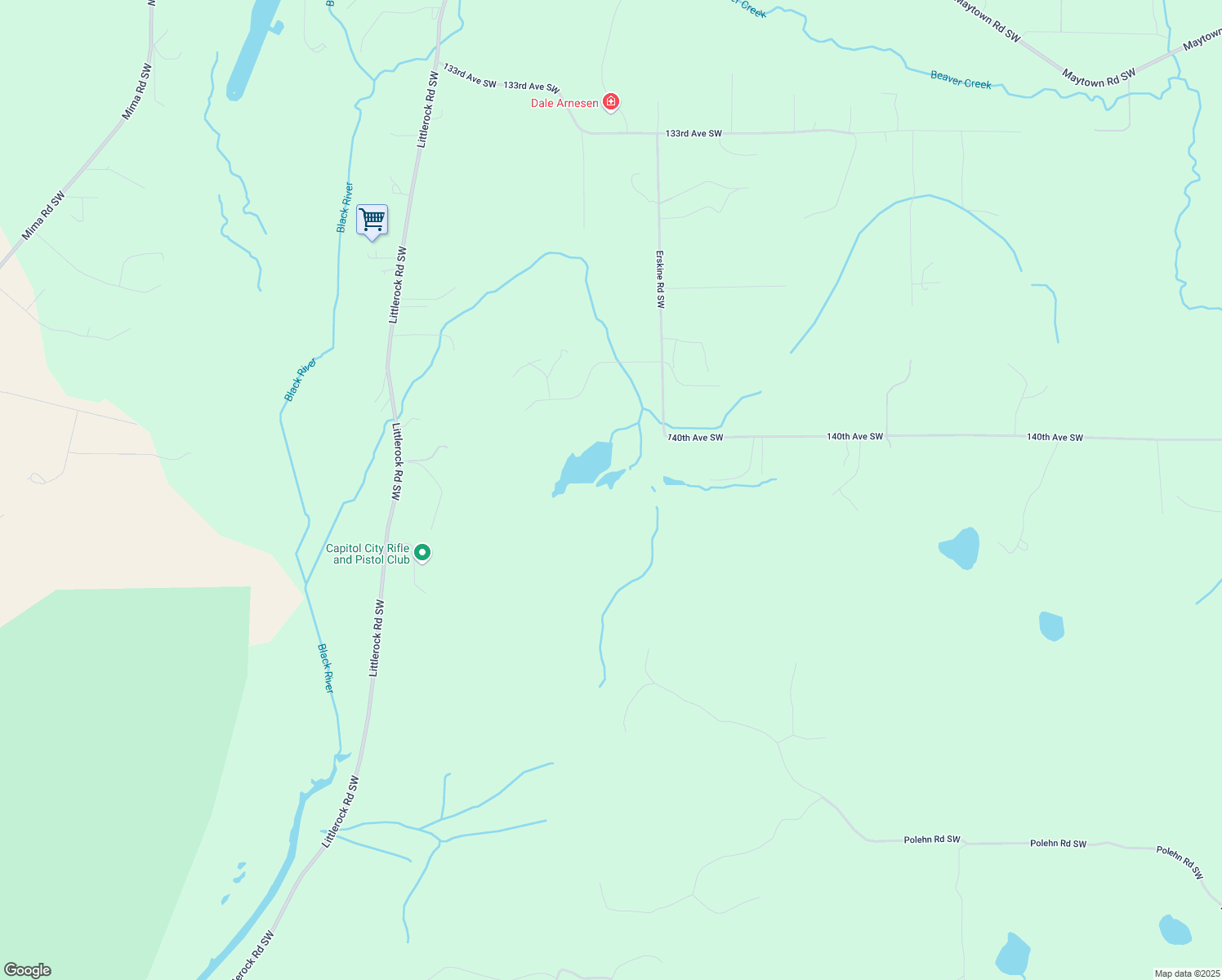 map of restaurants, bars, coffee shops, grocery stores, and more near 5743 140th Avenue Southwest in Rochester
