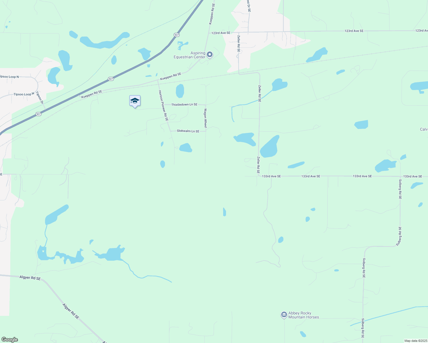 map of restaurants, bars, coffee shops, grocery stores, and more near 13210 Wagon Wheel in Rainier