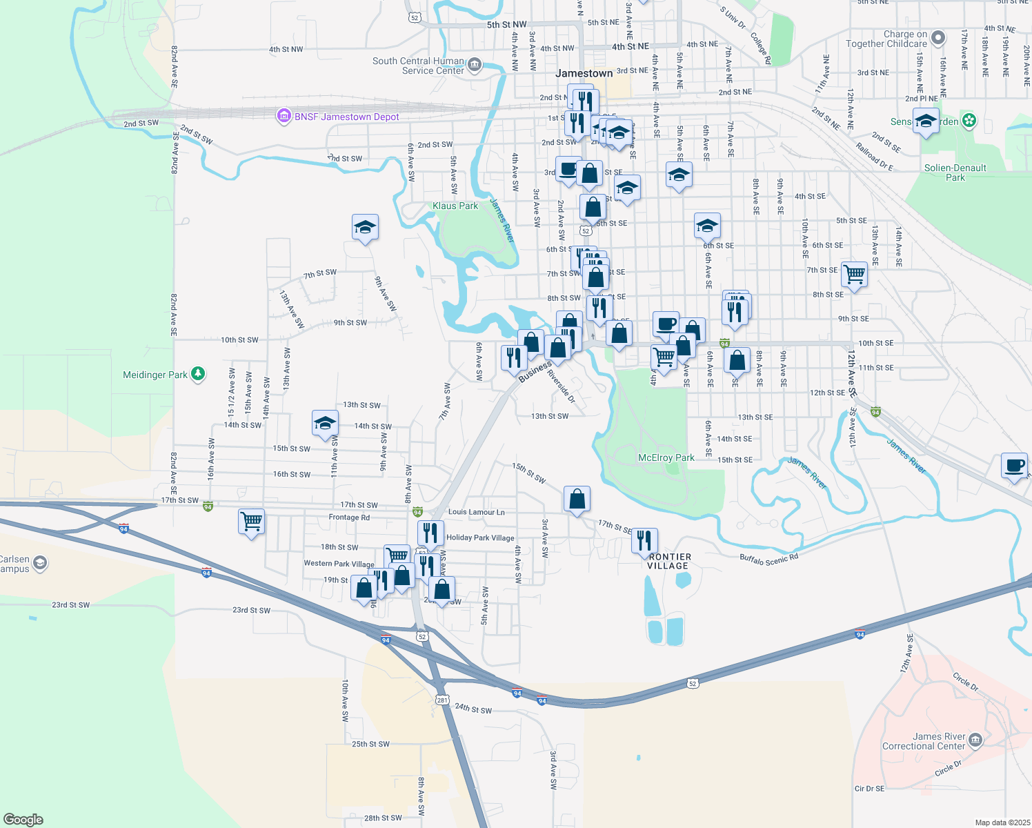 13th Street Southwest, Jamestown ND Walk Score