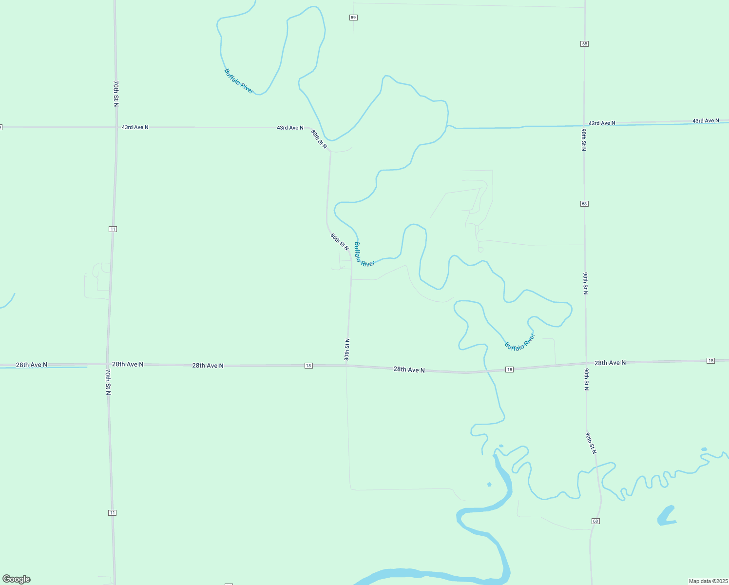 map of restaurants, bars, coffee shops, grocery stores, and more near 3052 80th Street North in Glyndon