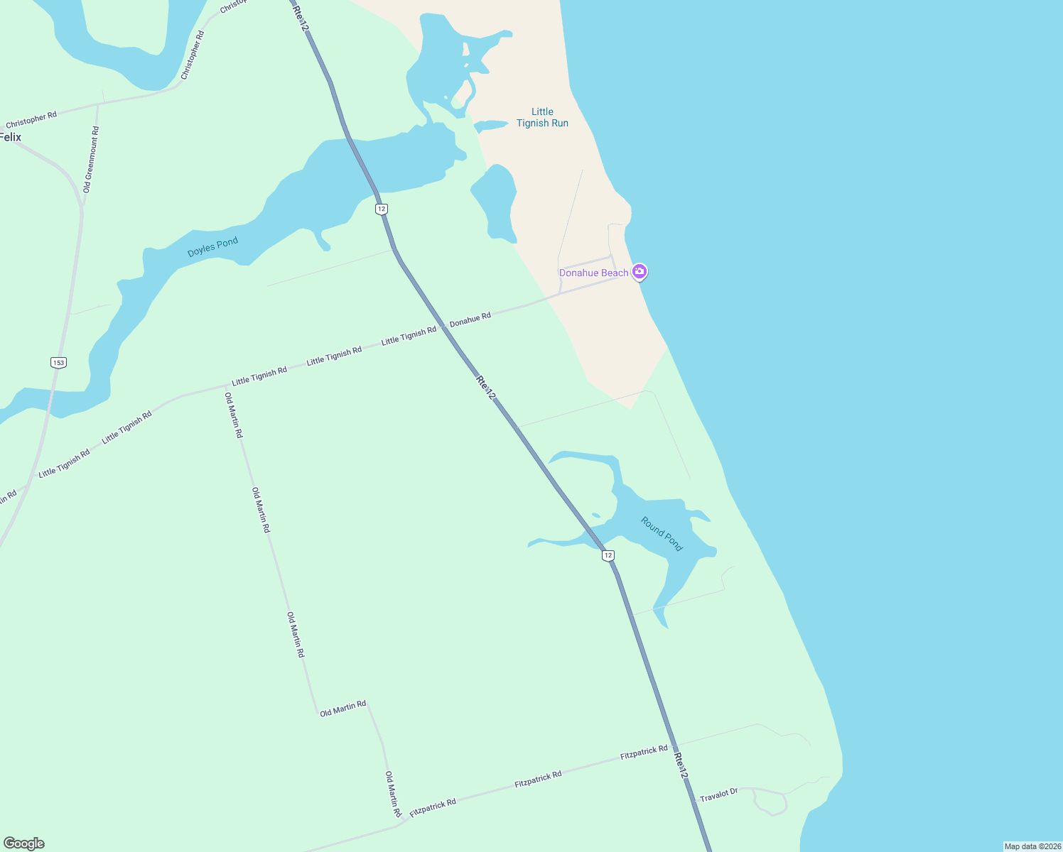 map of restaurants, bars, coffee shops, grocery stores, and more near 198 Dune Road in Tignish