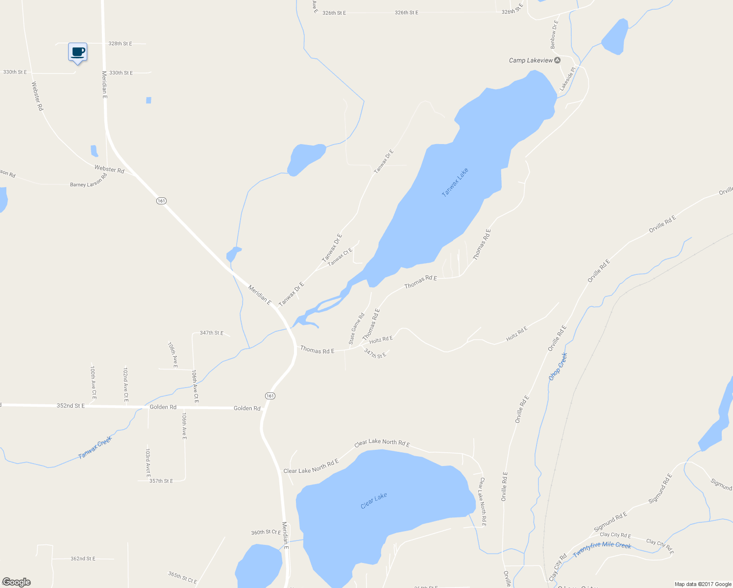 map of restaurants, bars, coffee shops, grocery stores, and more near 11903 State Game Road in Eatonville