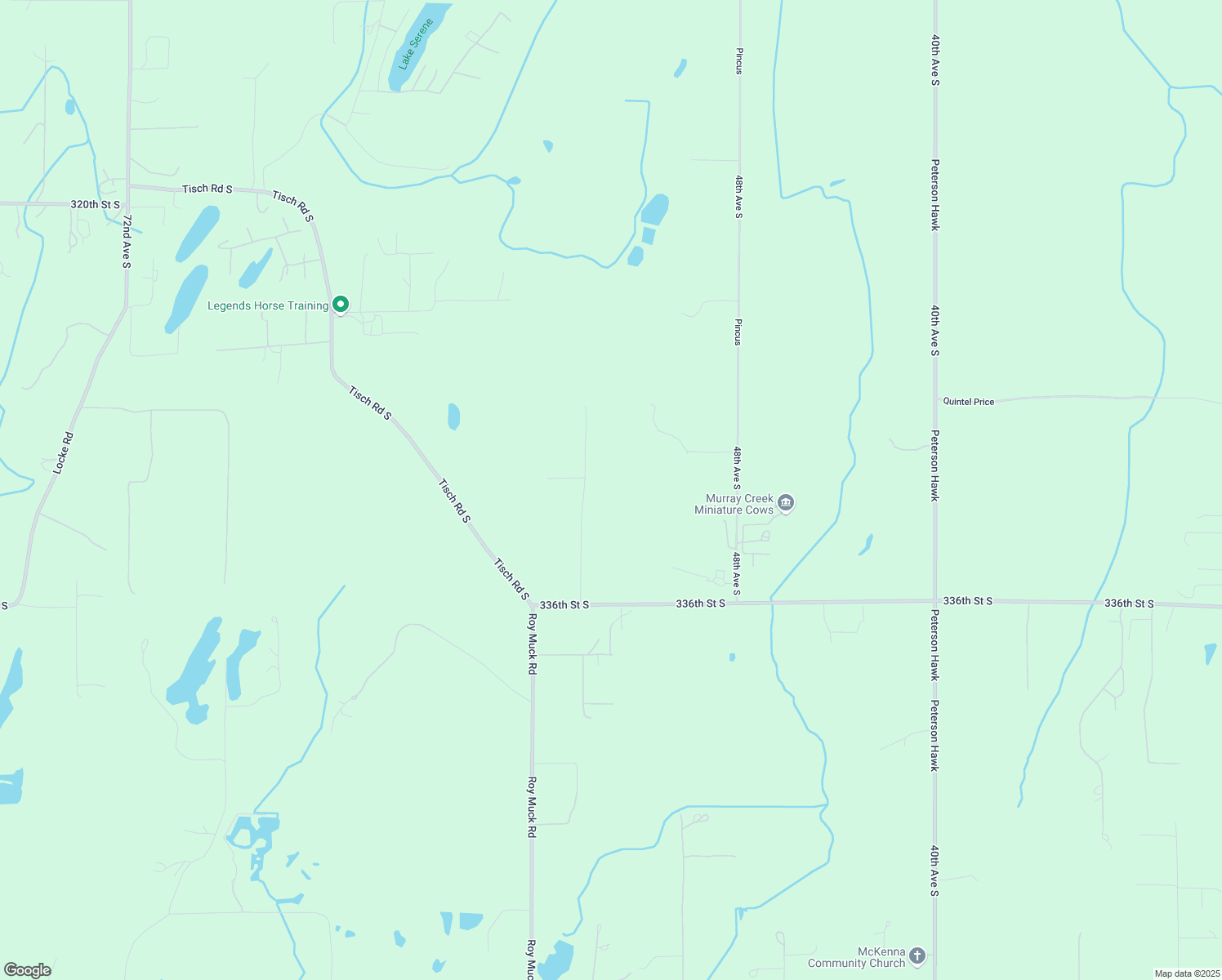 map of restaurants, bars, coffee shops, grocery stores, and more near 33107 54th Ave S in Roy