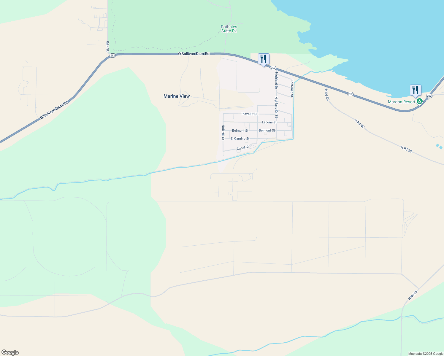map of restaurants, bars, coffee shops, grocery stores, and more near 6793 Road 8.9 Southeast in Othello
