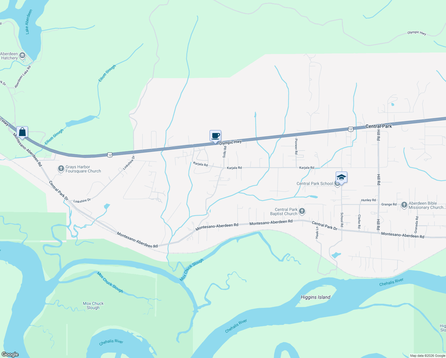 map of restaurants, bars, coffee shops, grocery stores, and more near 522 Solki Road in Aberdeen