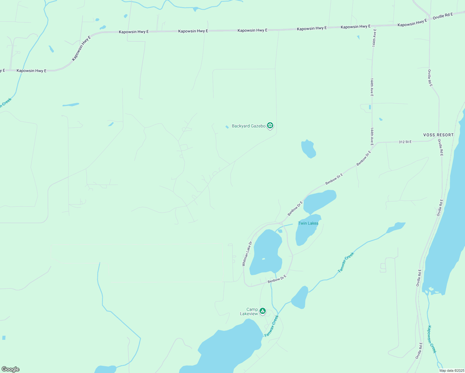 map of restaurants, bars, coffee shops, grocery stores, and more near 31709 129th Avenue East in Graham