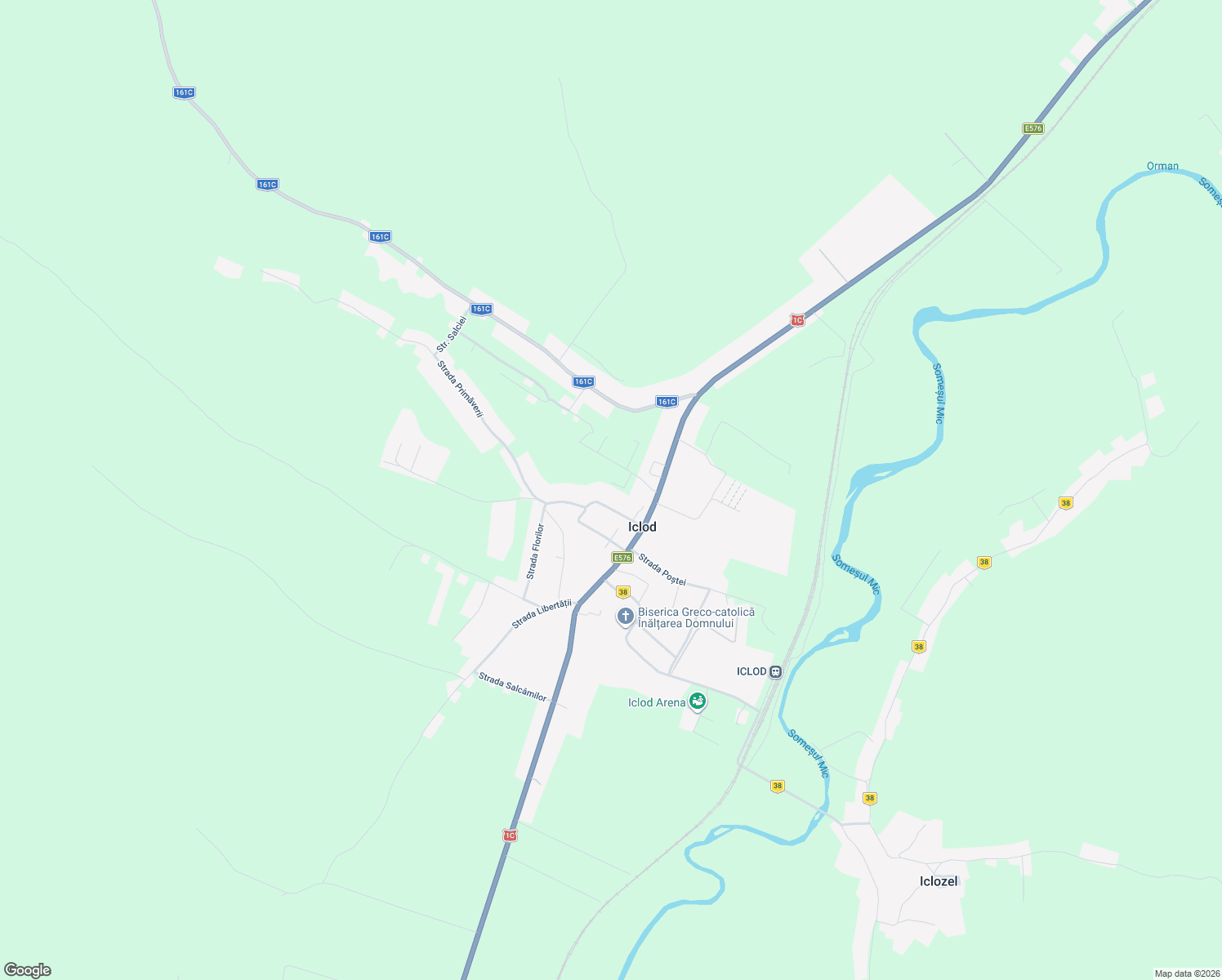 map of restaurants, bars, coffee shops, grocery stores, and more near in Iclod