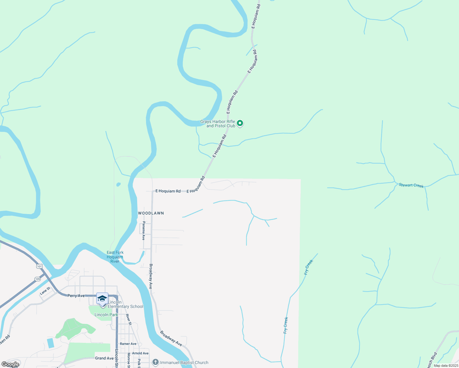 map of restaurants, bars, coffee shops, grocery stores, and more near 301 Brant Lane in Hoquiam