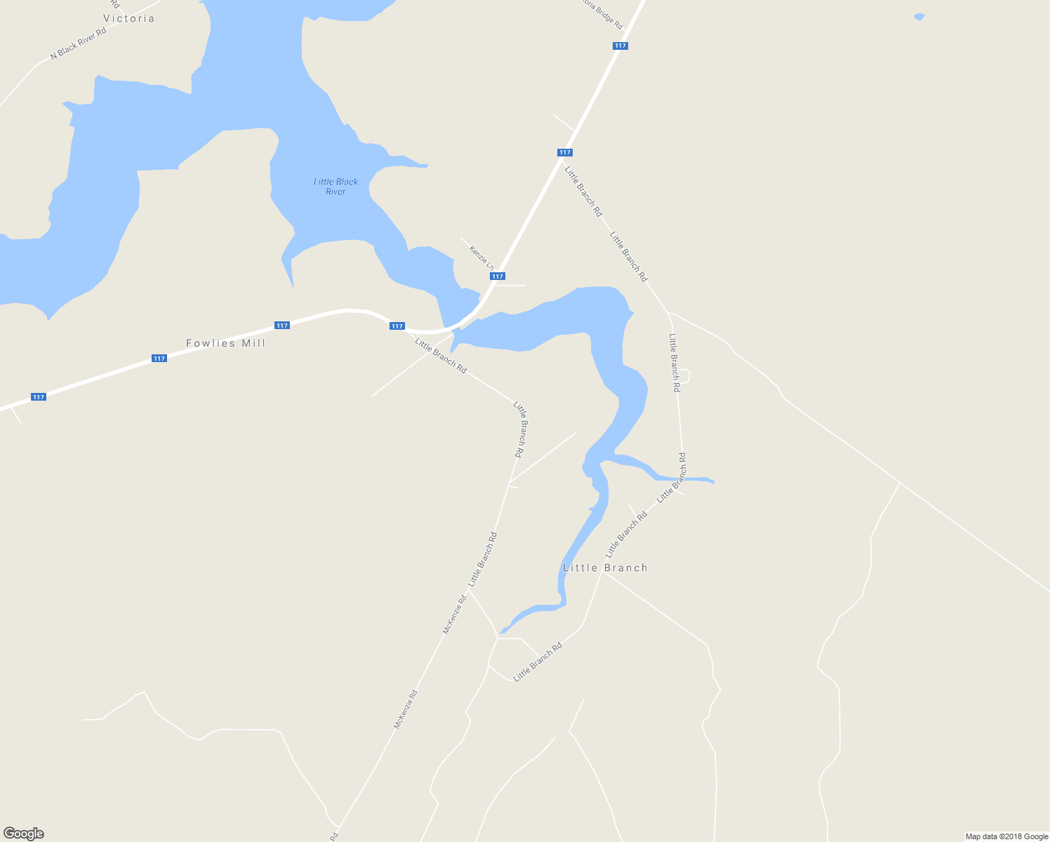 map of restaurants, bars, coffee shops, grocery stores, and more near Little Branch Road in Black River Bridge