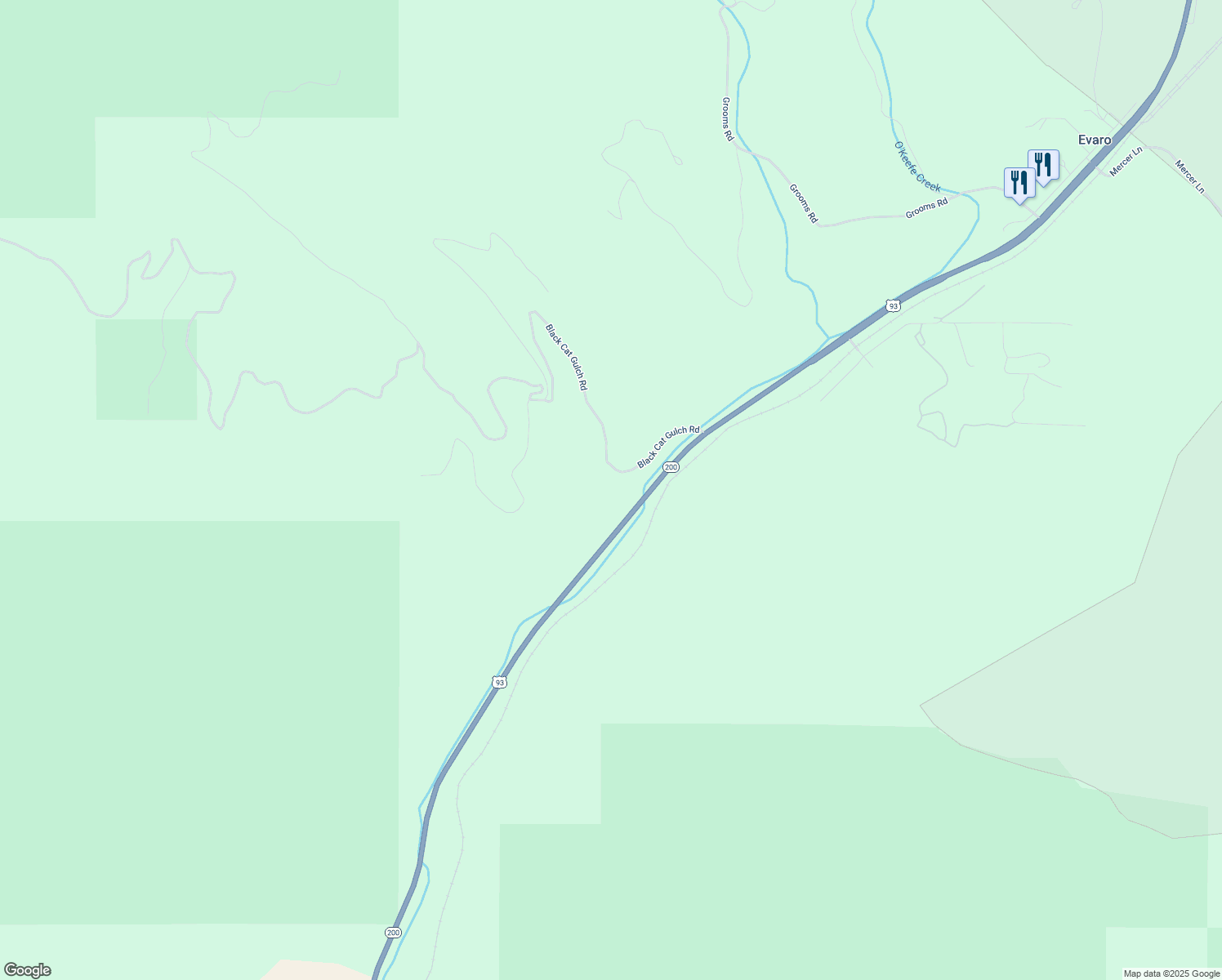 map of restaurants, bars, coffee shops, grocery stores, and more near 15860 U.S. 93 in Missoula