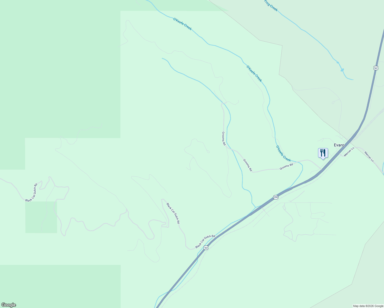 map of restaurants, bars, coffee shops, grocery stores, and more near 17011 Thornburg Way in Missoula