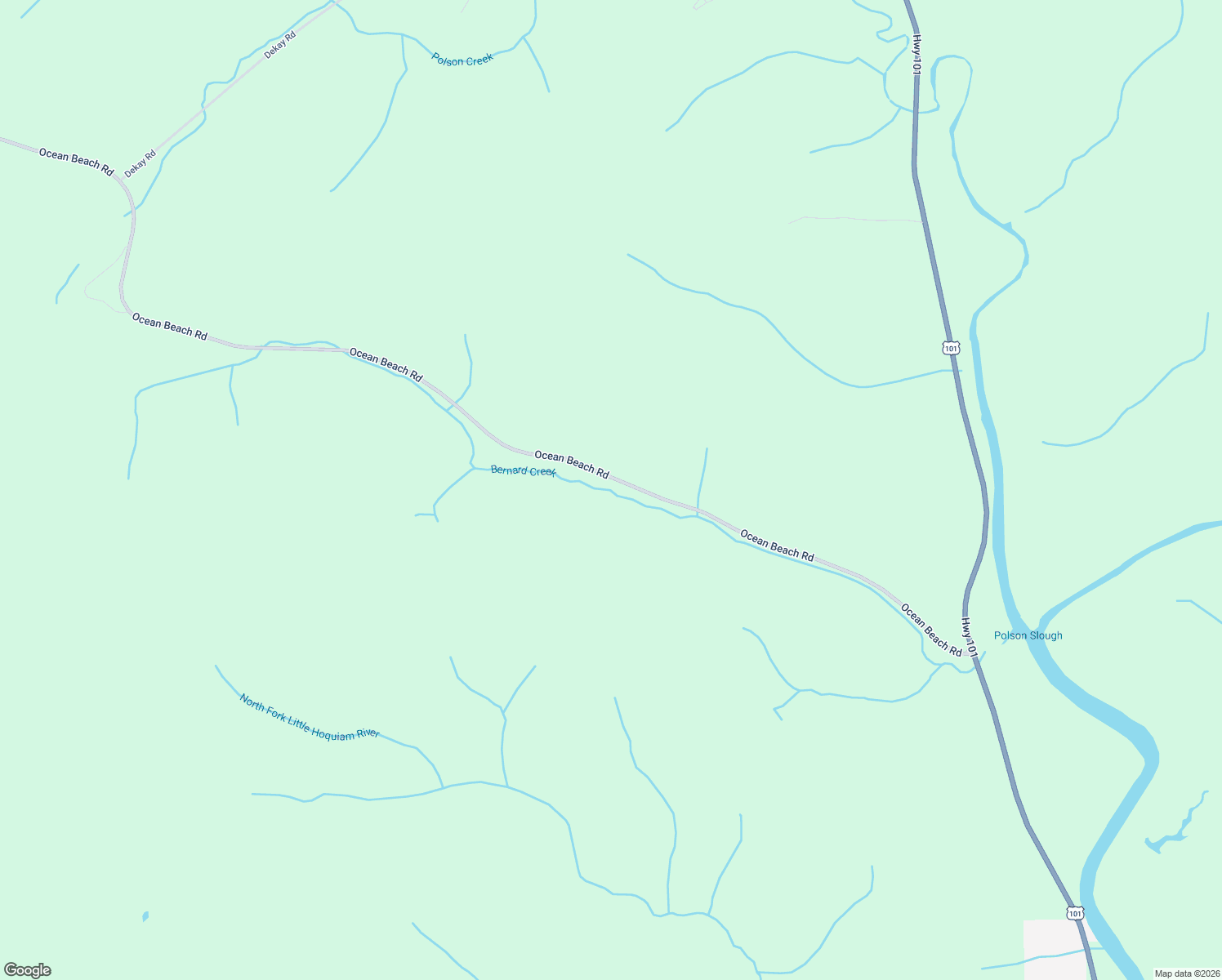 map of restaurants, bars, coffee shops, grocery stores, and more near 155 Ocean Beach Road in Hoquiam