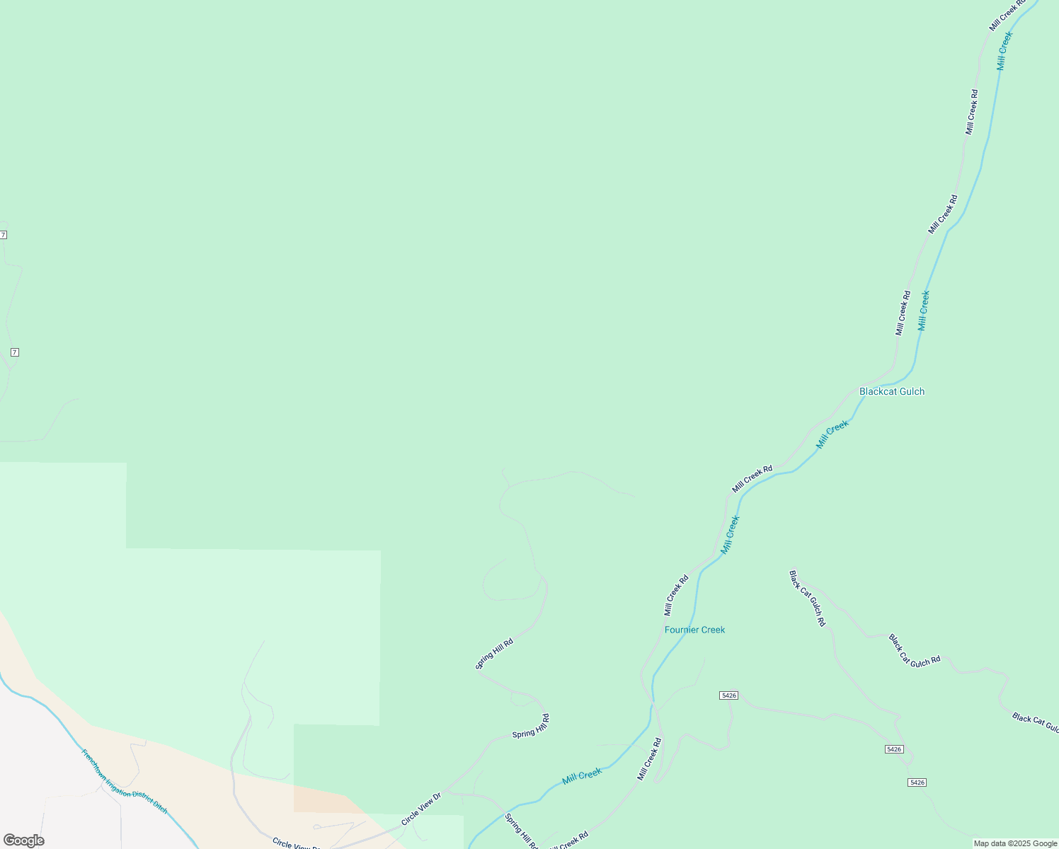 map of restaurants, bars, coffee shops, grocery stores, and more near 15375 Spring Hill Road in Frenchtown