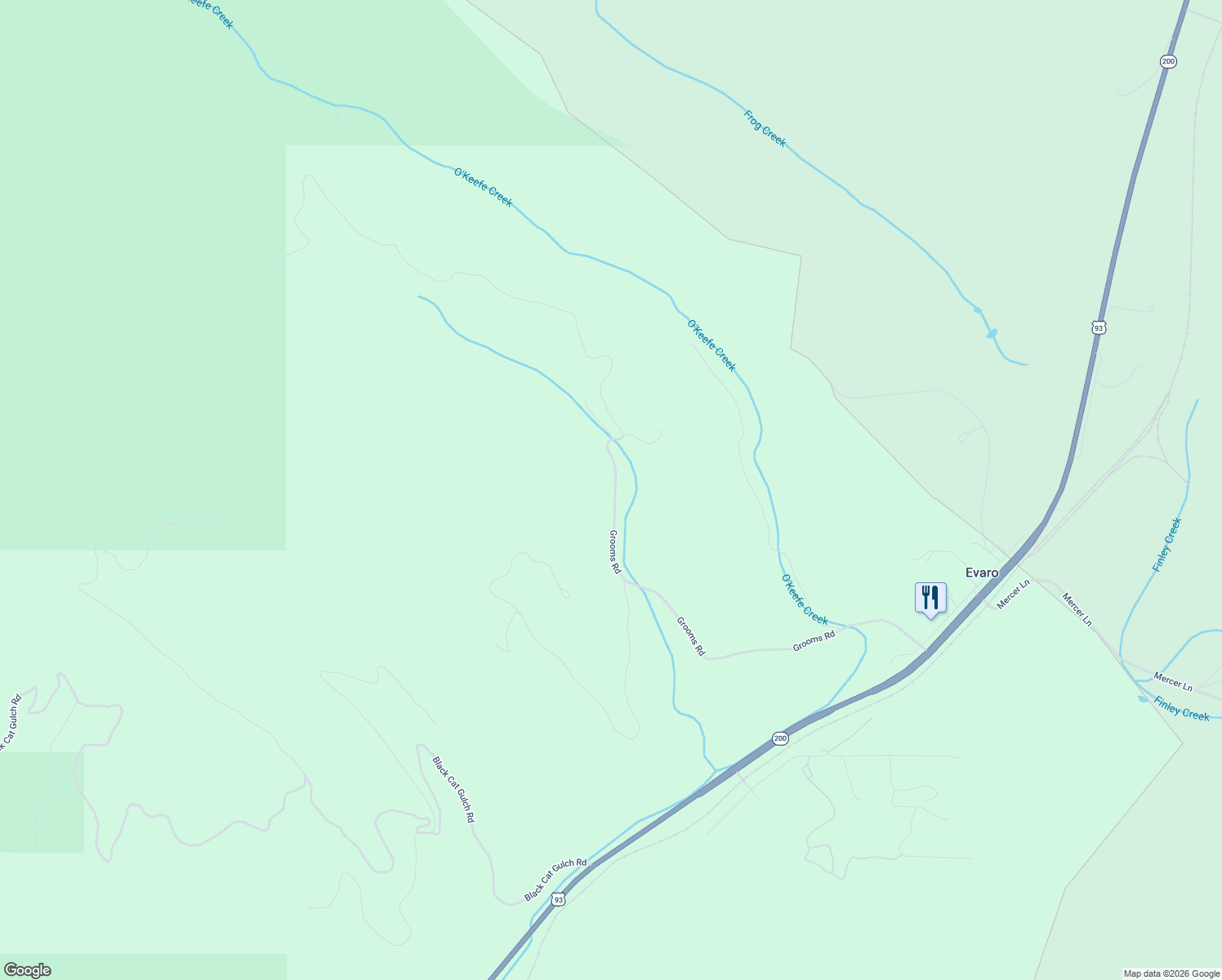 map of restaurants, bars, coffee shops, grocery stores, and more near 8005 Grooms Road in Missoula