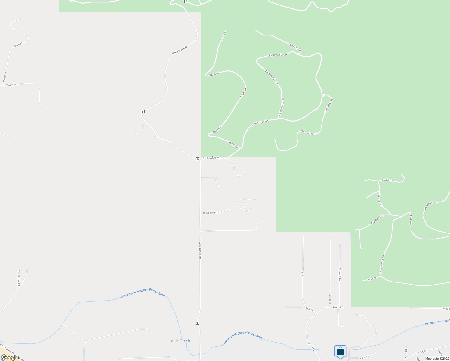 map of restaurants, bars, coffee shops, grocery stores, and more near 20881 Houle Creek Road in Frenchtown