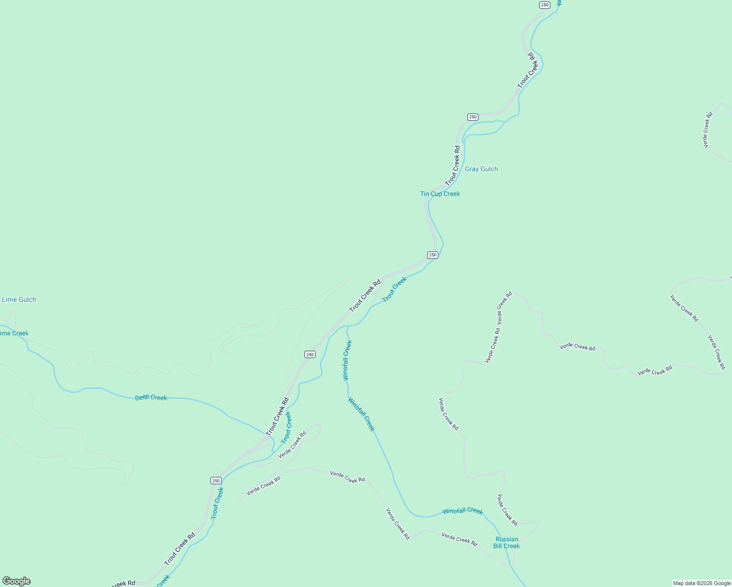 map of restaurants, bars, coffee shops, grocery stores, and more near Forest Road 250 in Mineral County