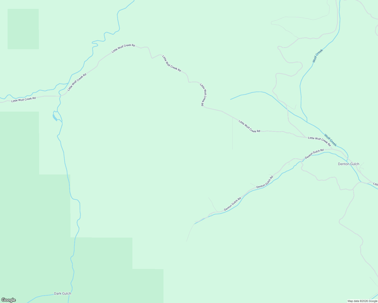 map of restaurants, bars, coffee shops, grocery stores, and more near Little Wolf Creek Road in Wolf Creek