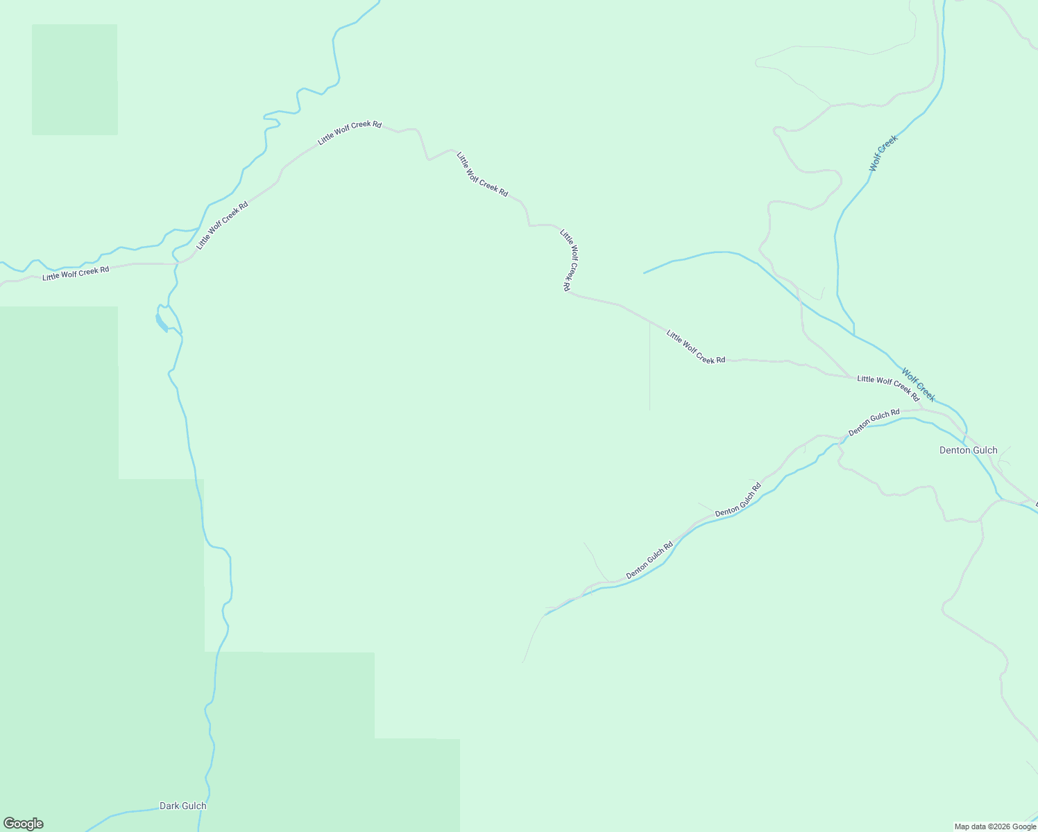 map of restaurants, bars, coffee shops, grocery stores, and more near Little Wolf Creek Road in Wolf Creek