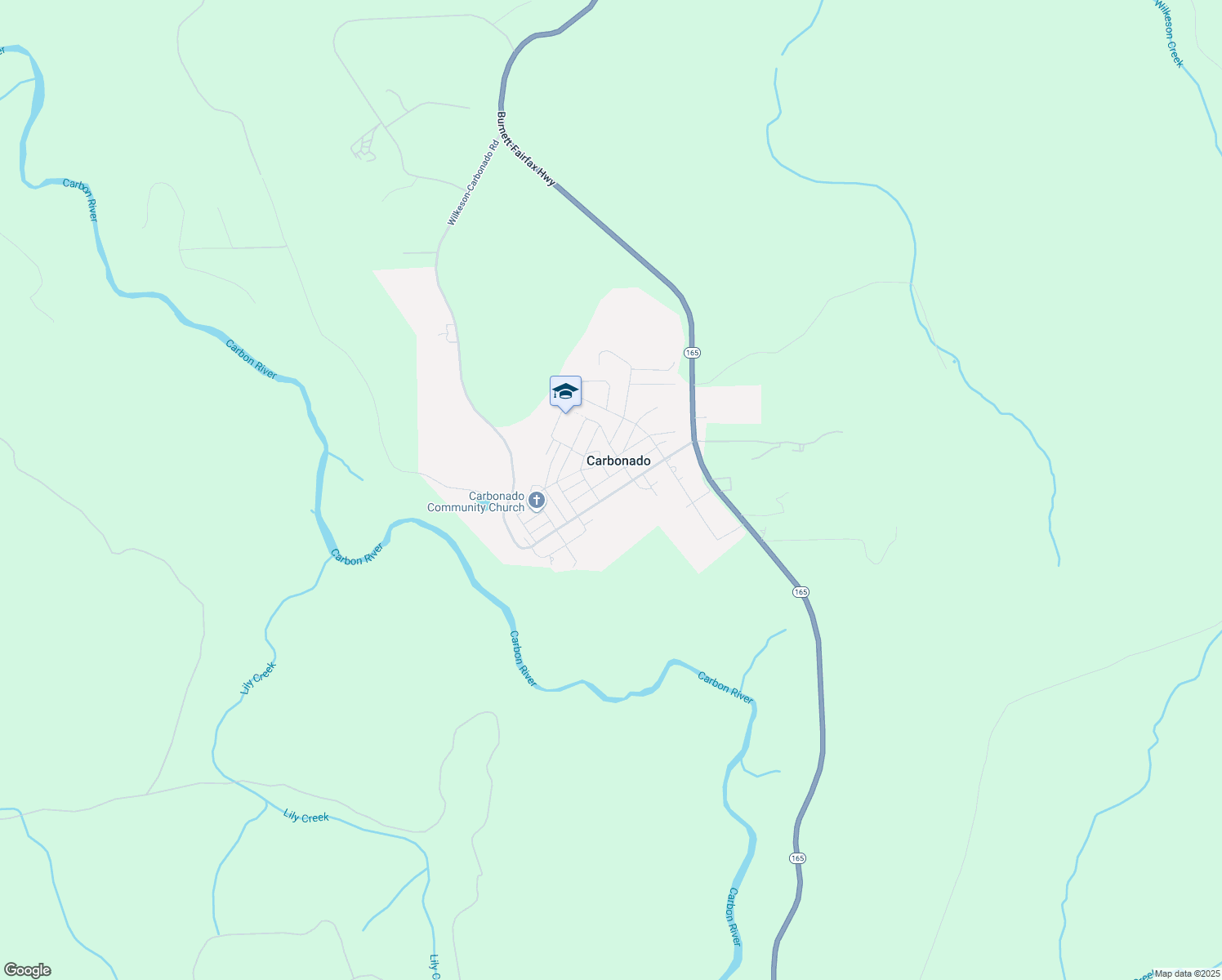 map of restaurants, bars, coffee shops, grocery stores, and more near 141 Pershing Avenue in Carbonado