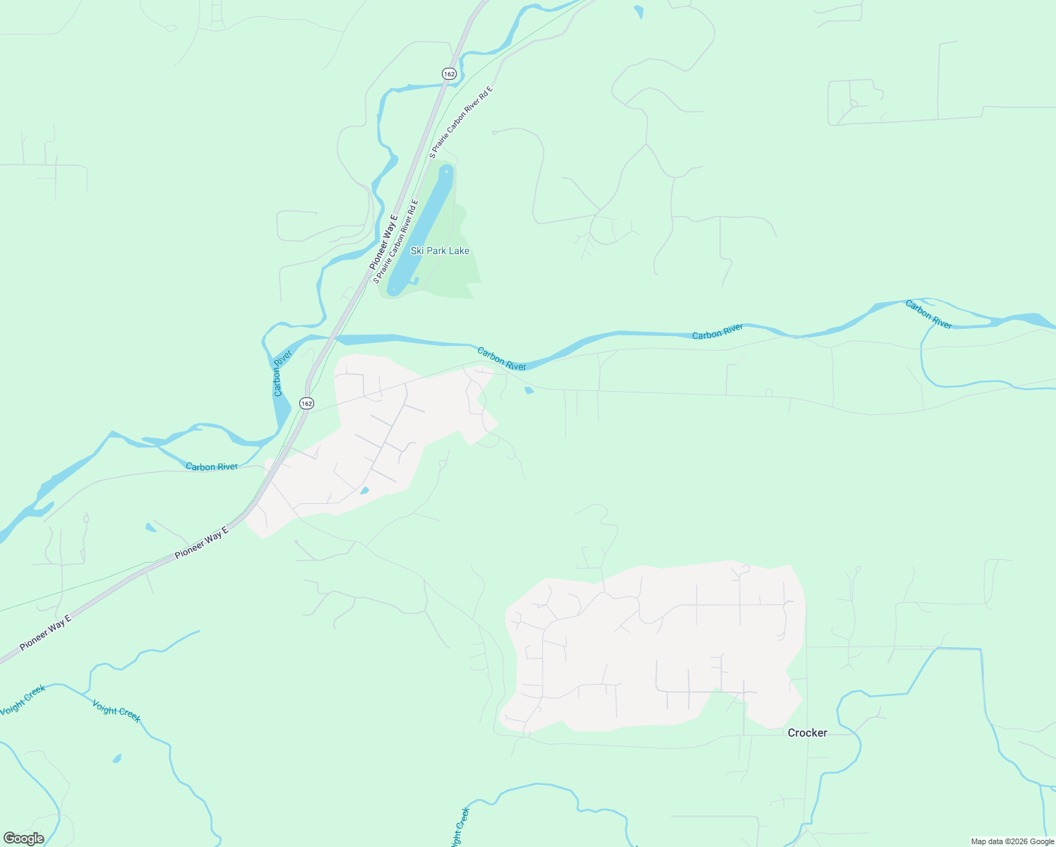 map of restaurants, bars, coffee shops, grocery stores, and more near 17823 214th Avenue Court East in Orting