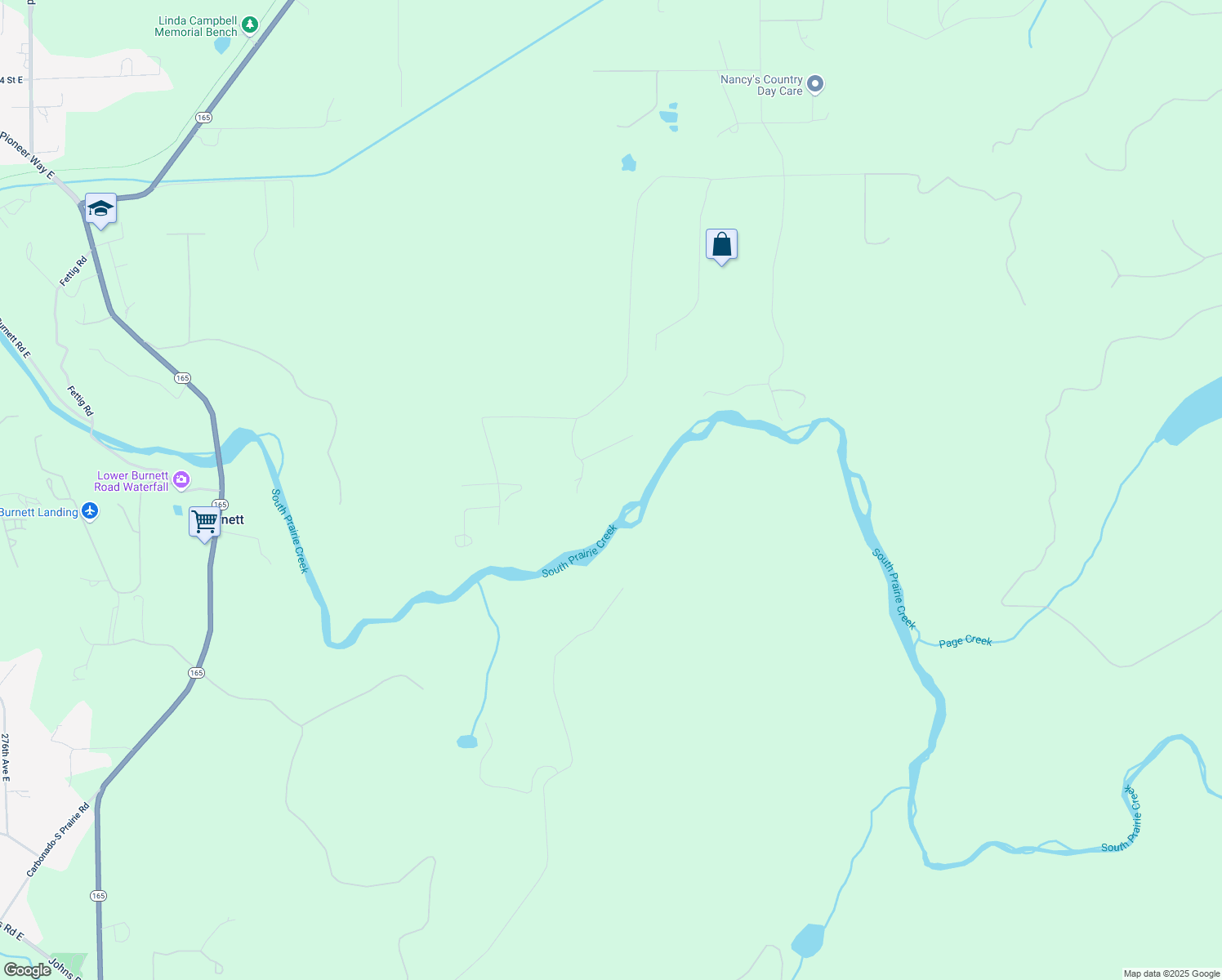 map of restaurants, bars, coffee shops, grocery stores, and more near 30016 139th Street East in Buckley