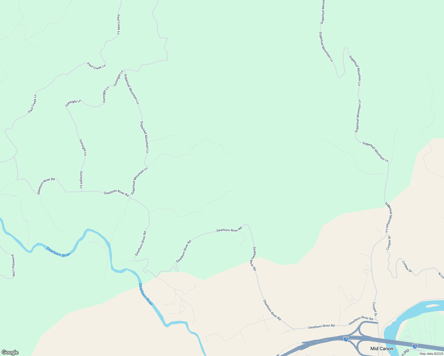 map of restaurants, bars, coffee shops, grocery stores, and more near 61 Deerlick Lane in Cascade