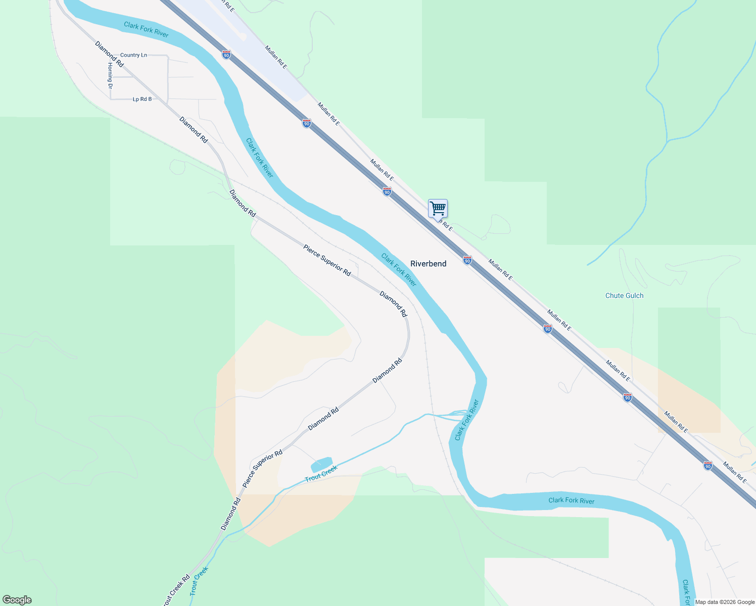map of restaurants, bars, coffee shops, grocery stores, and more near 3964 Diamond Road in Superior