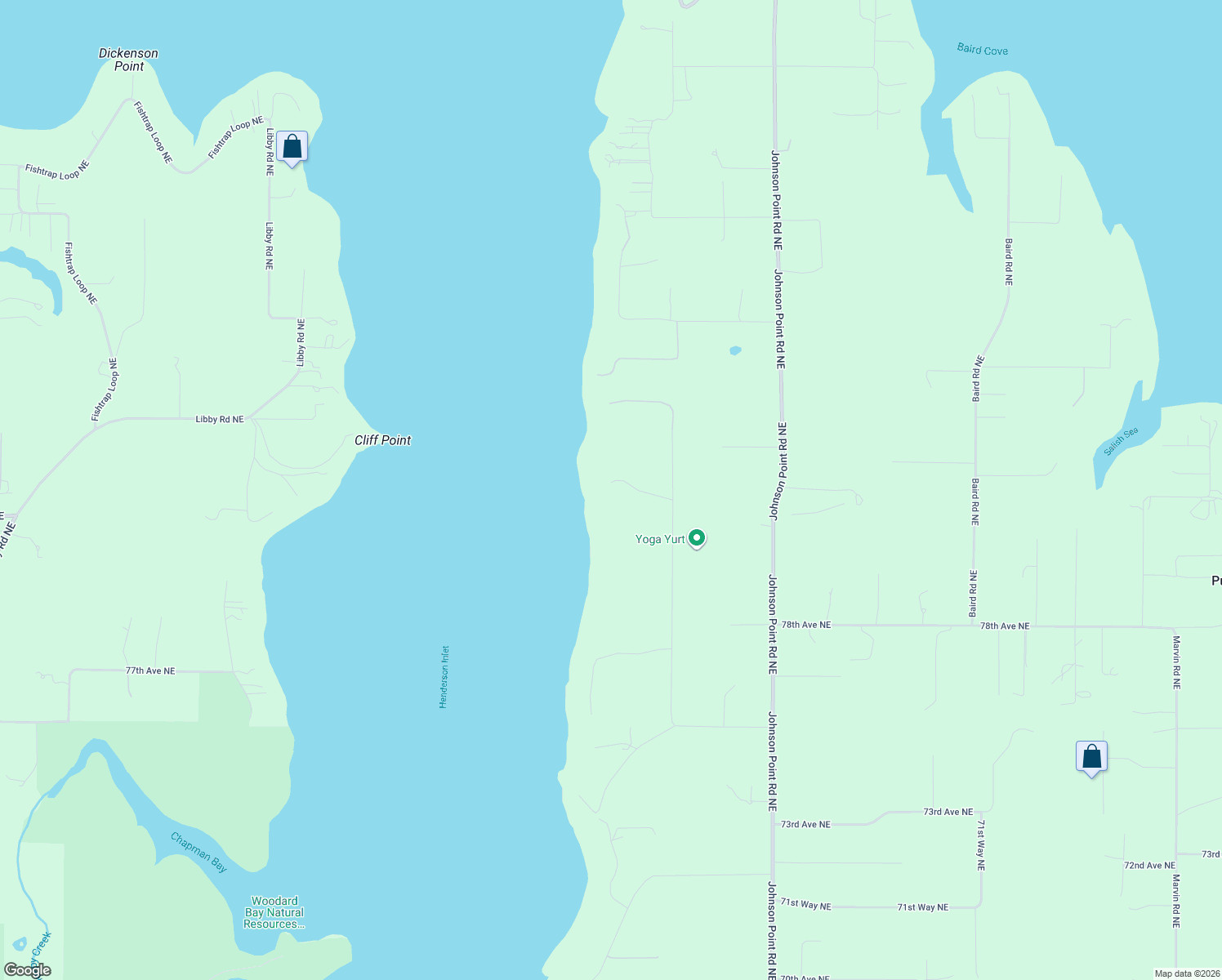 map of restaurants, bars, coffee shops, grocery stores, and more near 8131 Kerbaugh Street Northeast in Olympia