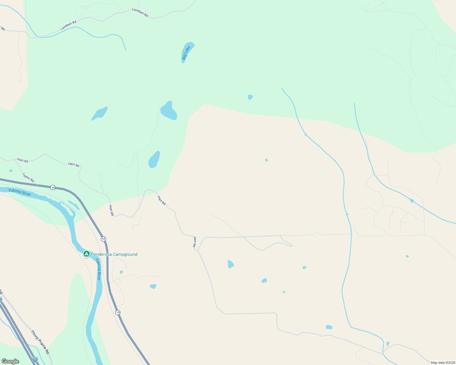 map of restaurants, bars, coffee shops, grocery stores, and more near 3653 Hart Road in Cle Elum