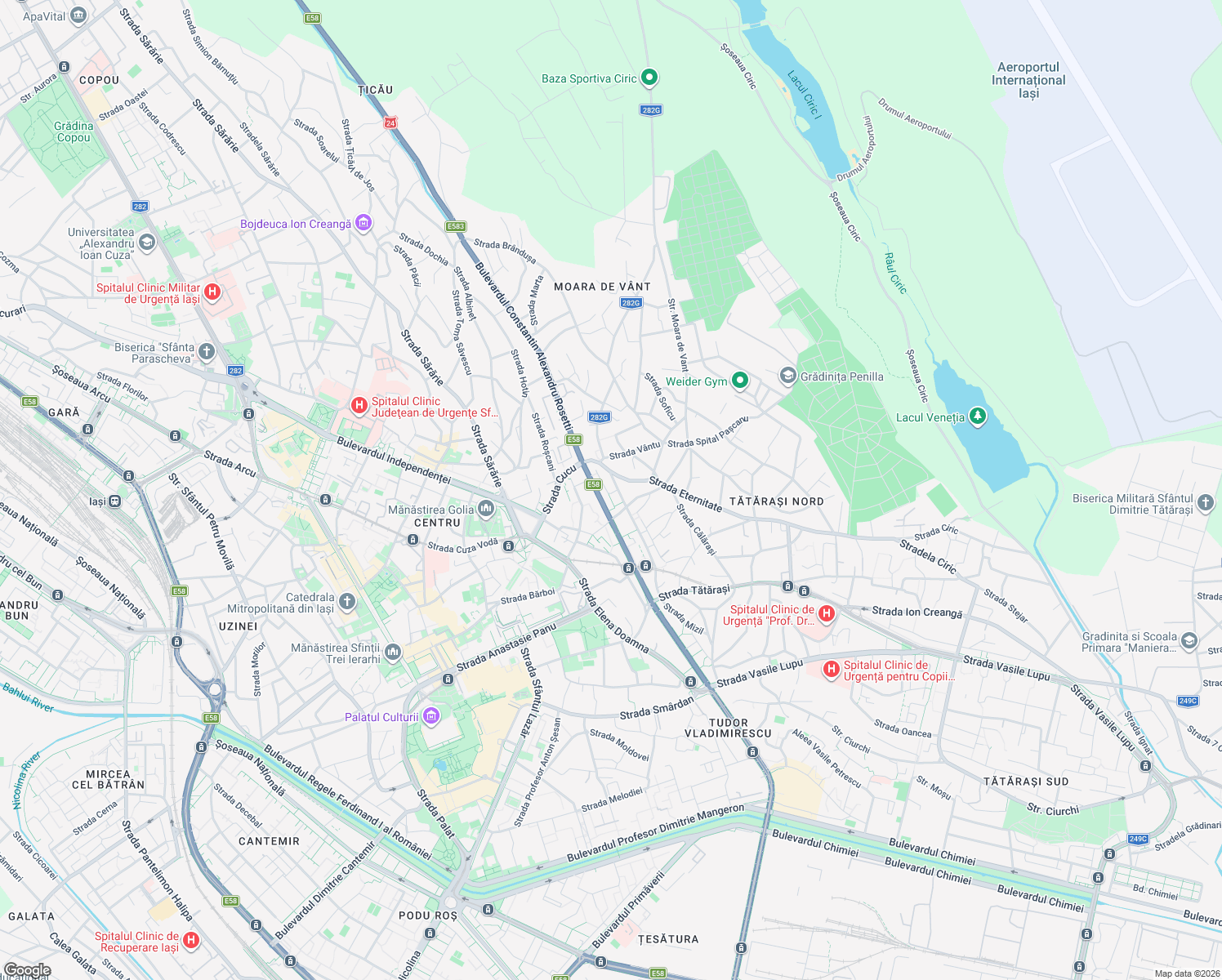 map of restaurants, bars, coffee shops, grocery stores, and more near 10 Strada Apelor in Iași