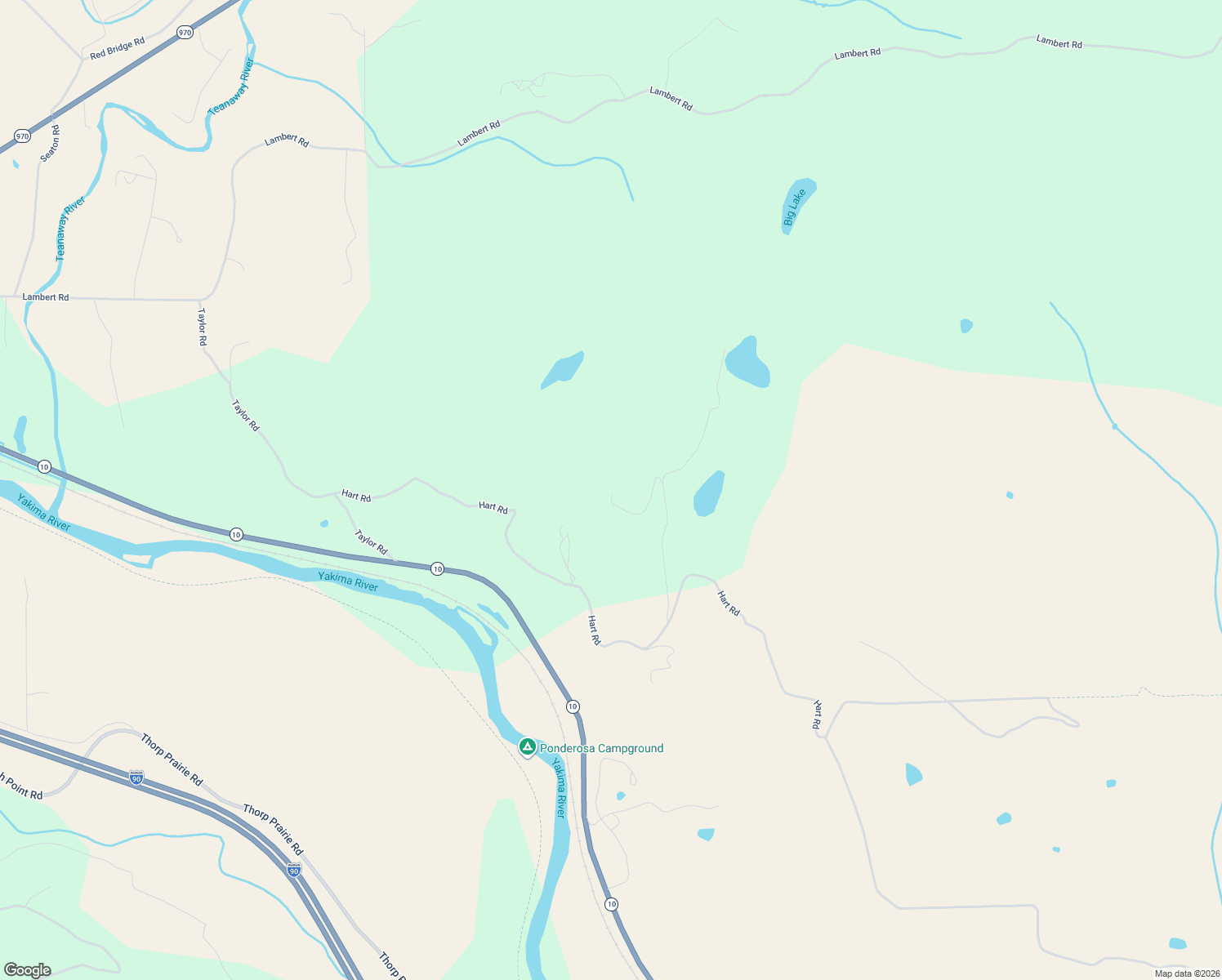 map of restaurants, bars, coffee shops, grocery stores, and more near 501 Durango Road in Cle Elum
