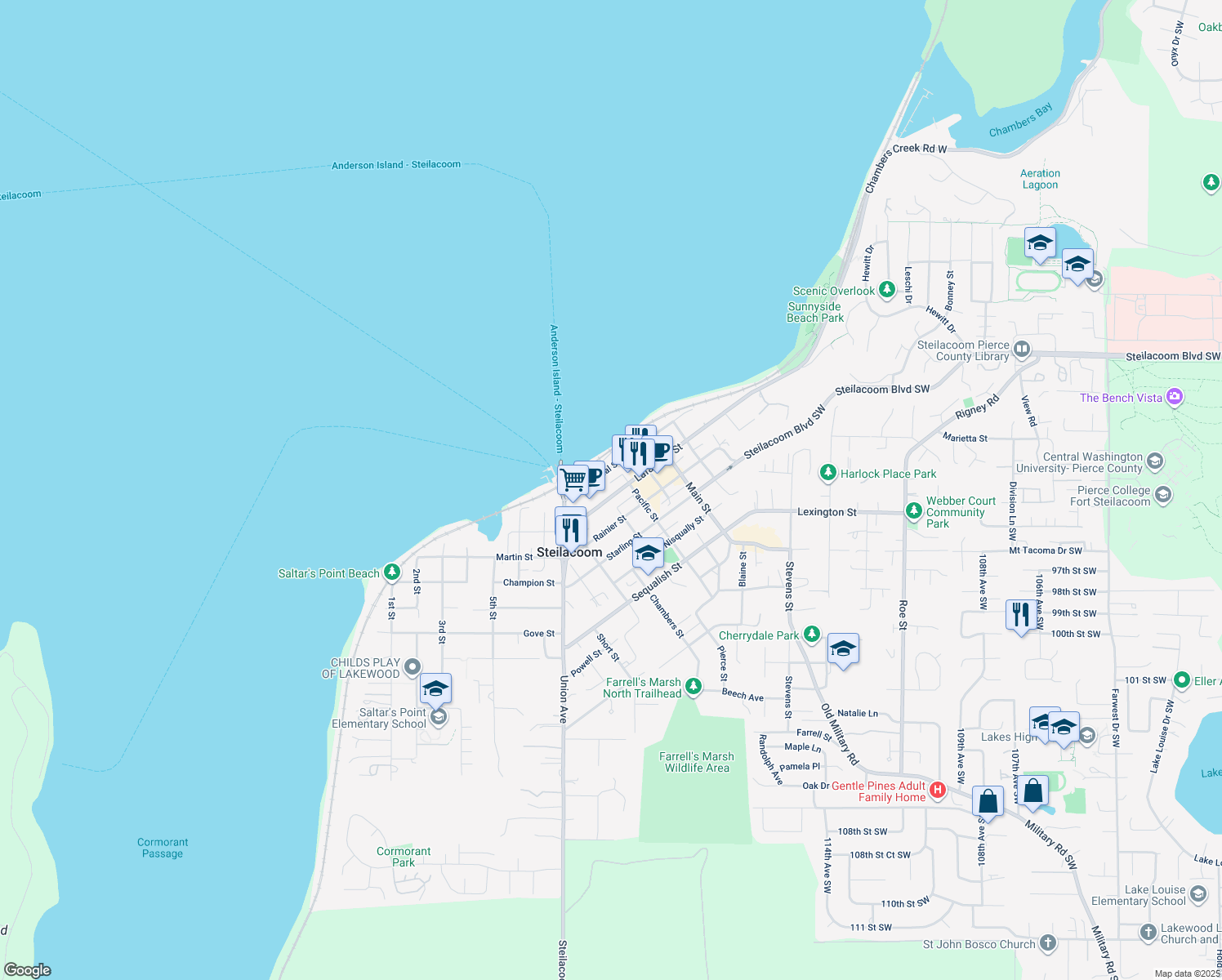 1503 Lafayette Street, Steilacoom WA Walk Score