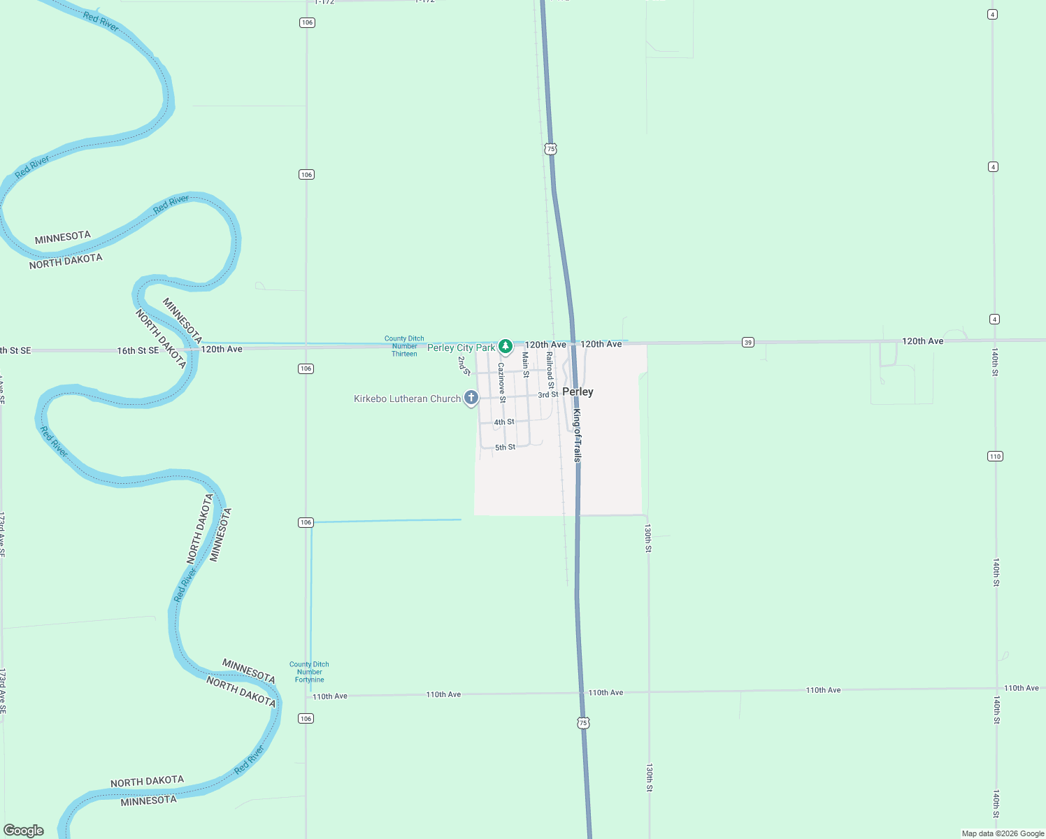 map of restaurants, bars, coffee shops, grocery stores, and more near 318 Main Street in Perley