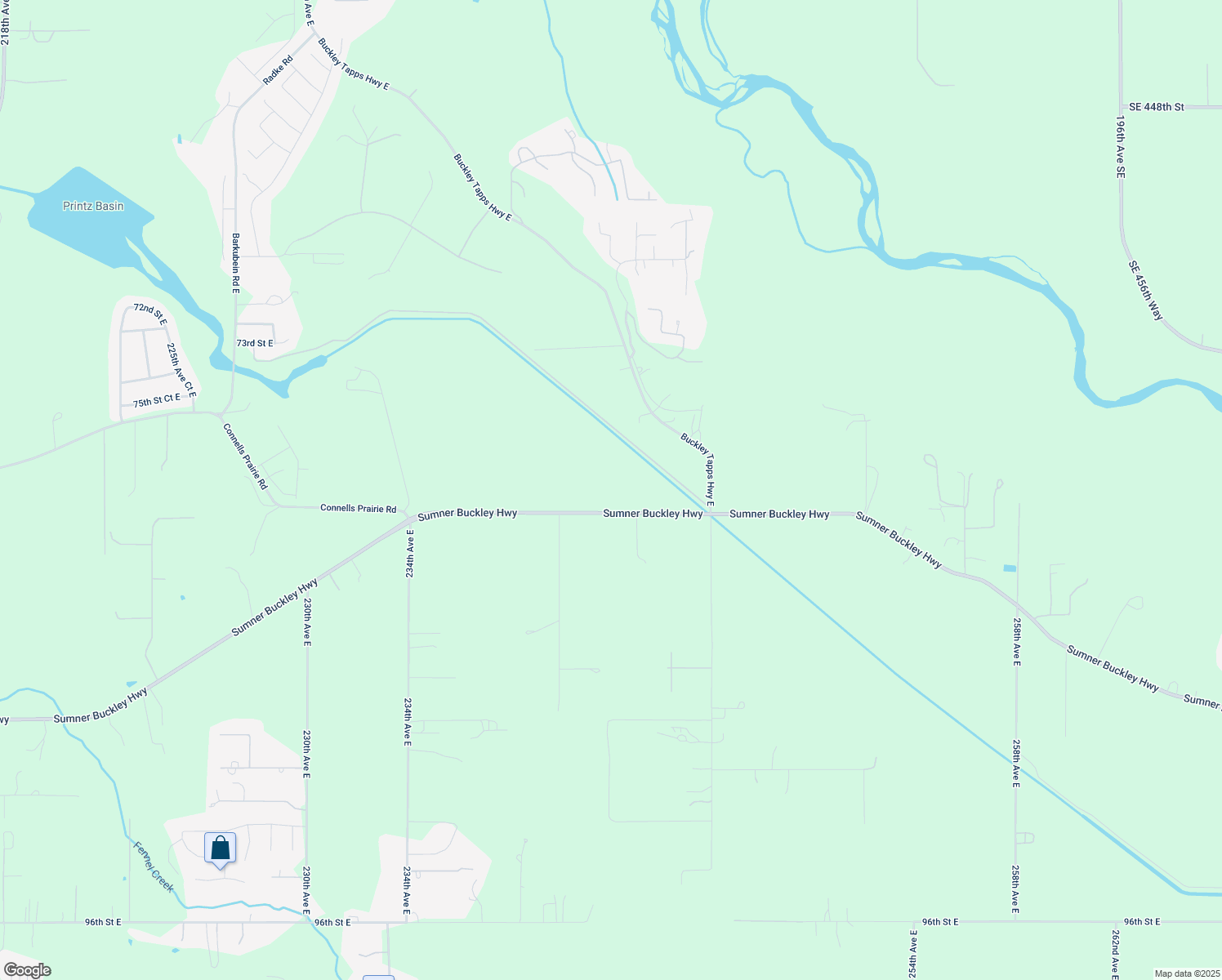 map of restaurants, bars, coffee shops, grocery stores, and more near 24211 Sumner Buckley Hwy in Buckley